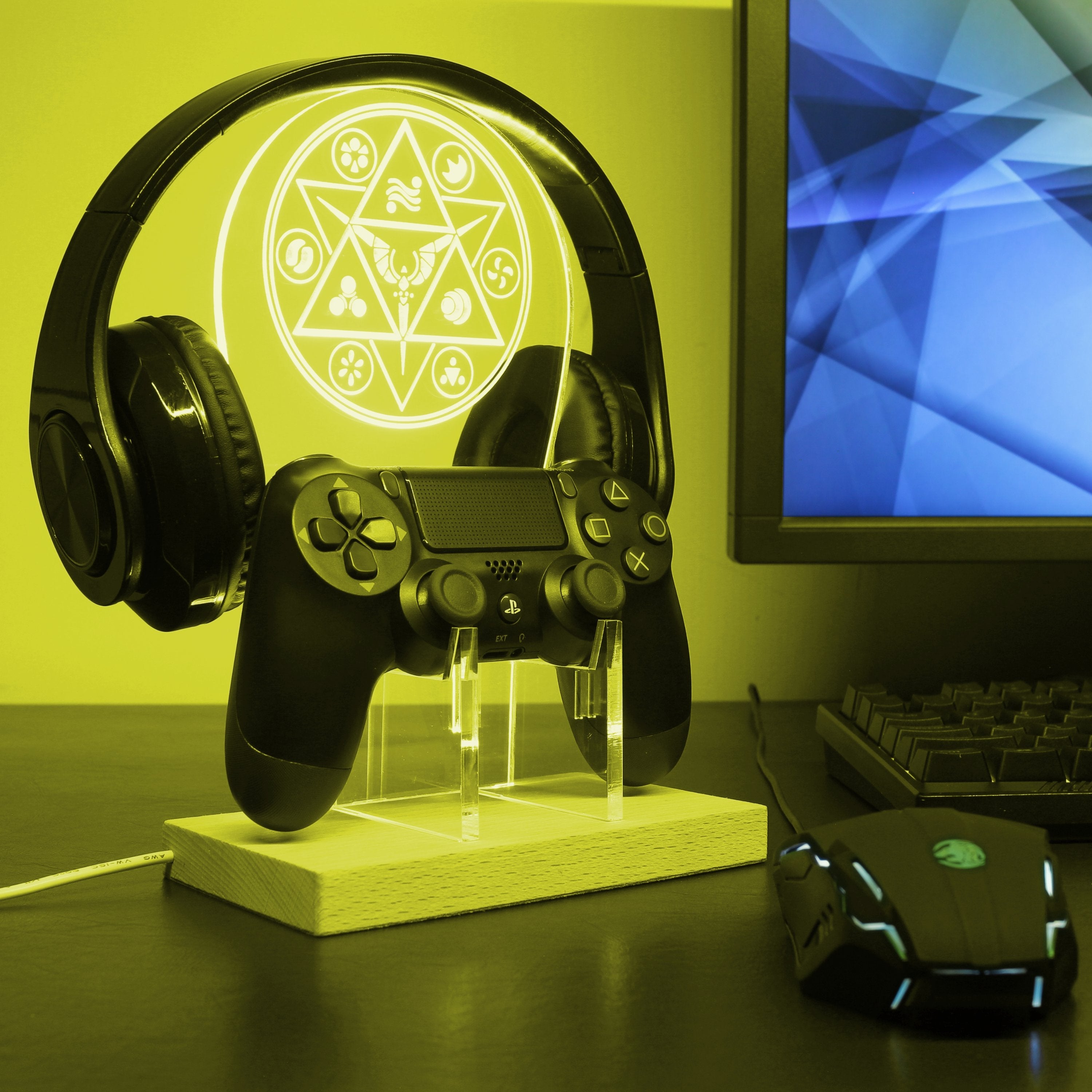 Legend Of Zelda Triforce LED Gaming Headset Controller Stand