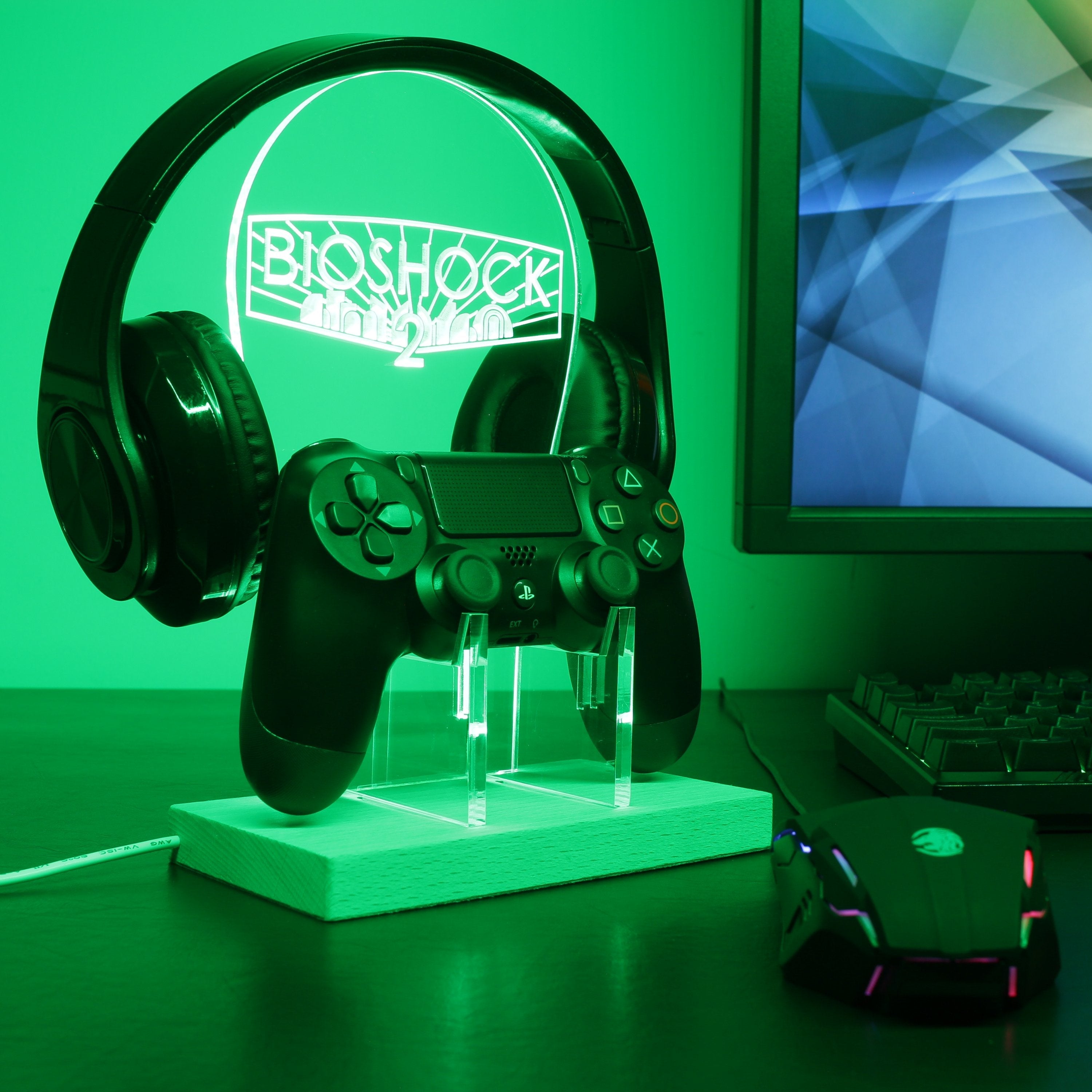 BioShock 2 LED Gaming Headset Controller Stand | PRO LED SIGN