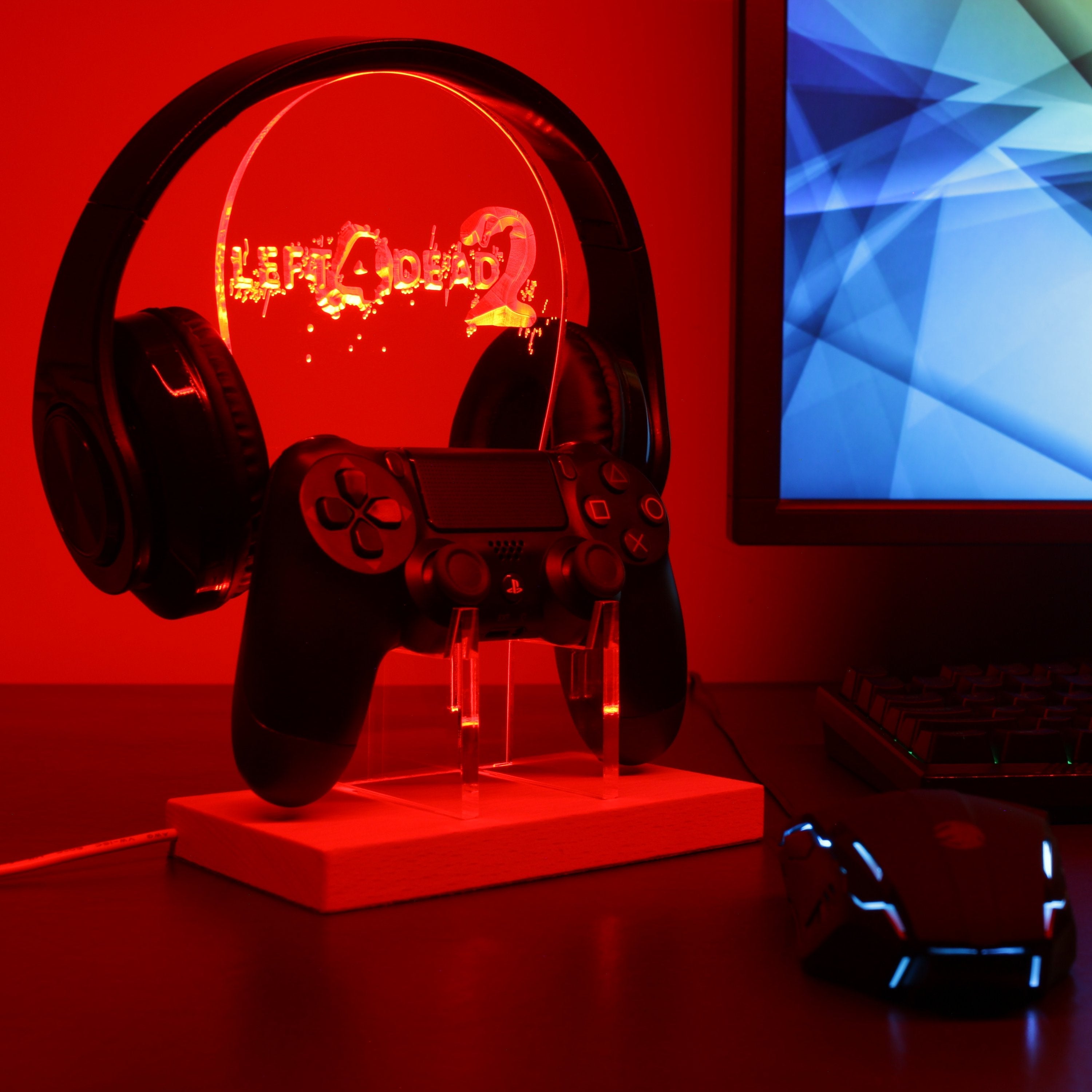 Left 4 Dead 2 LED Gaming Headset Controller Stand