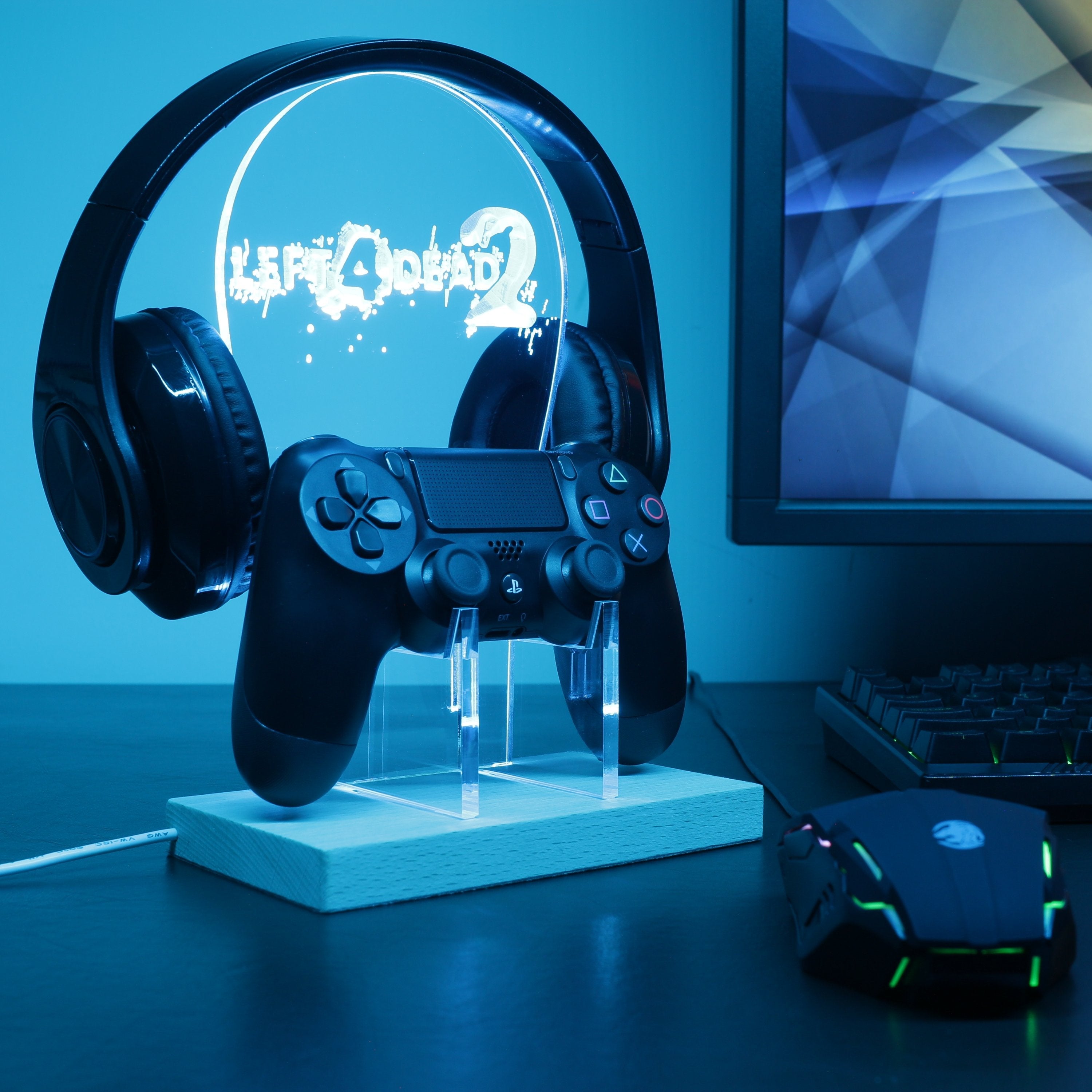 Left 4 Dead 2 LED Gaming Headset Controller Stand