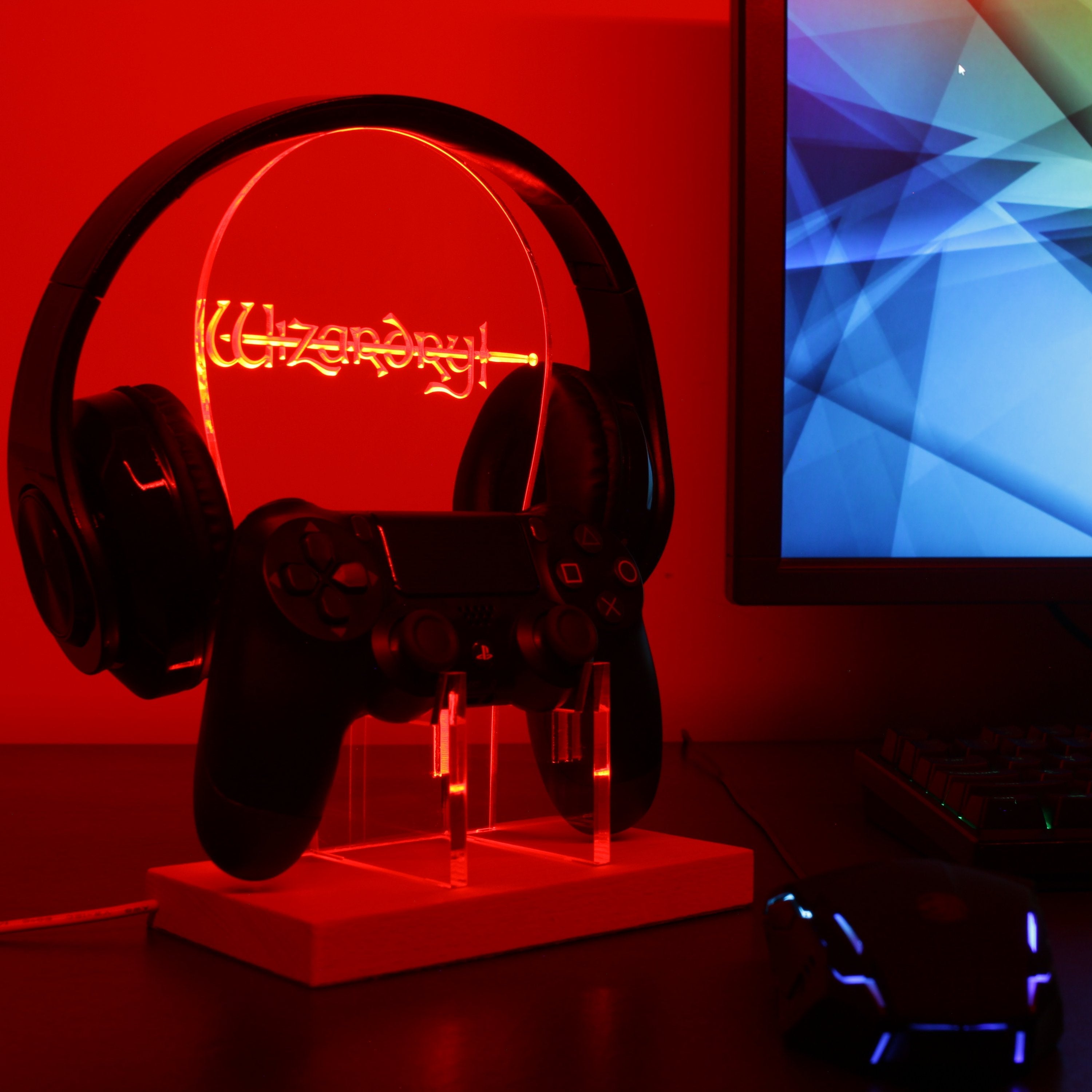 Wizardry LED Gaming Headset Controller Stand
