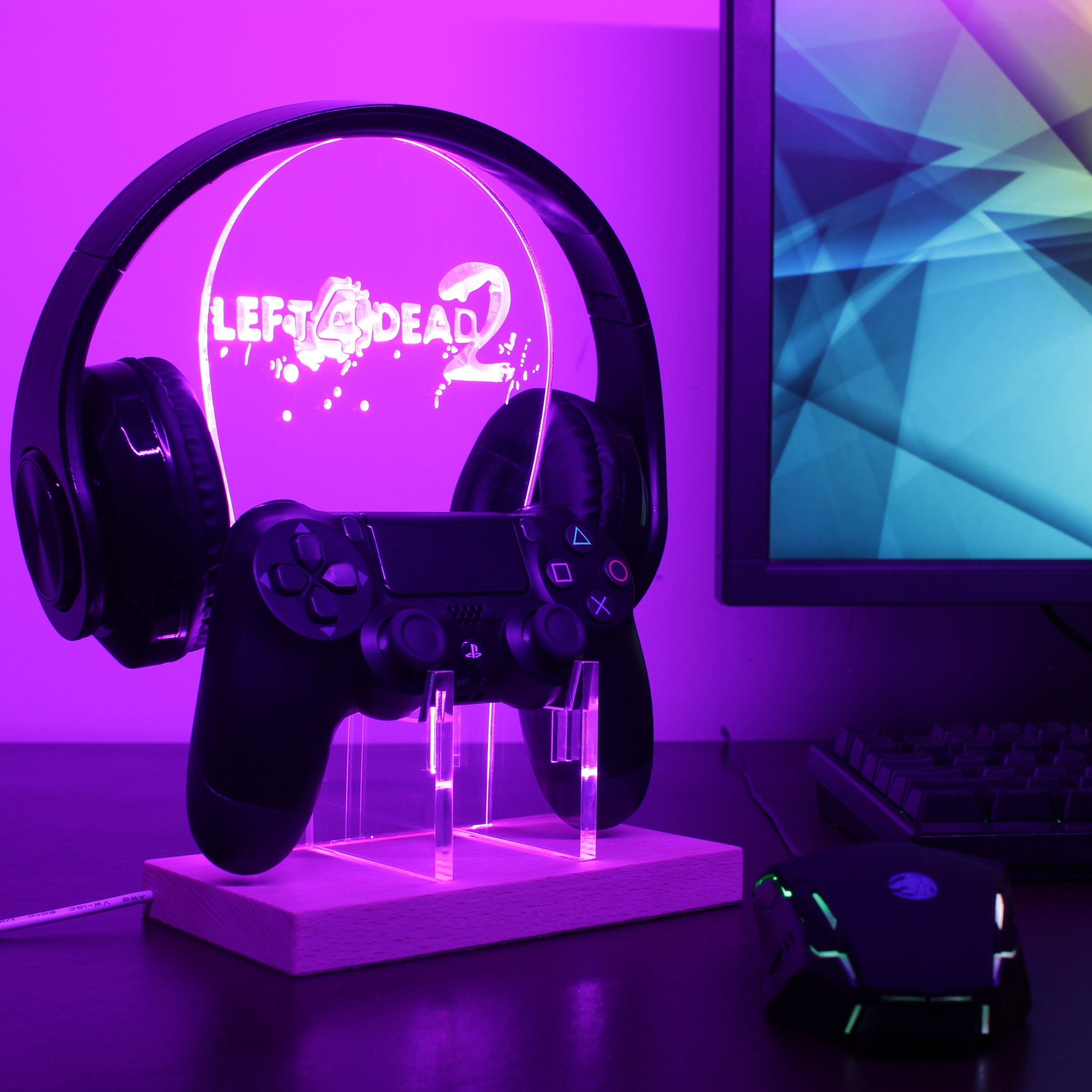 Left 4 Dead 2 LED Gaming Headset Controller Stand