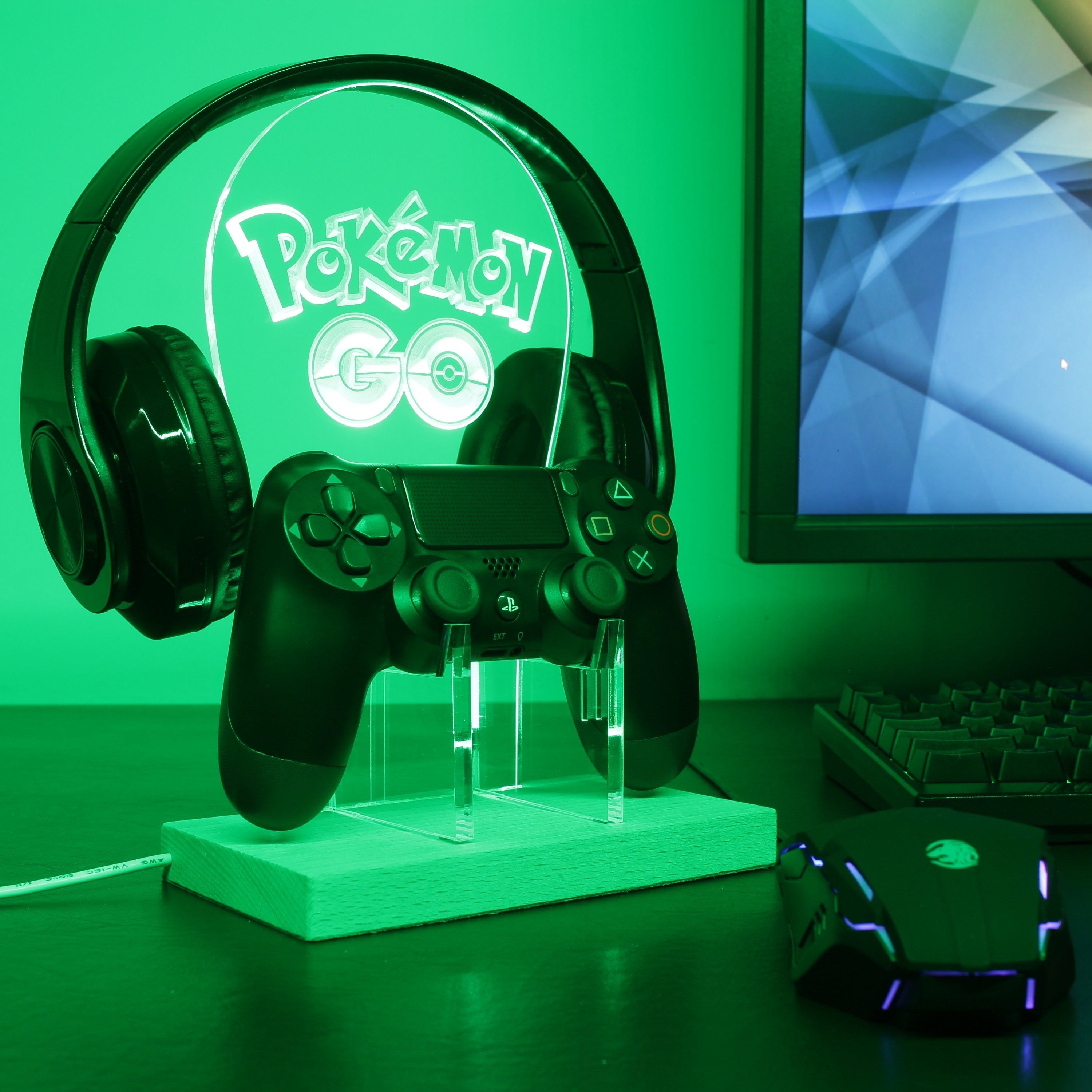 Pokeman Go LED Gaming Headset Controller Stand