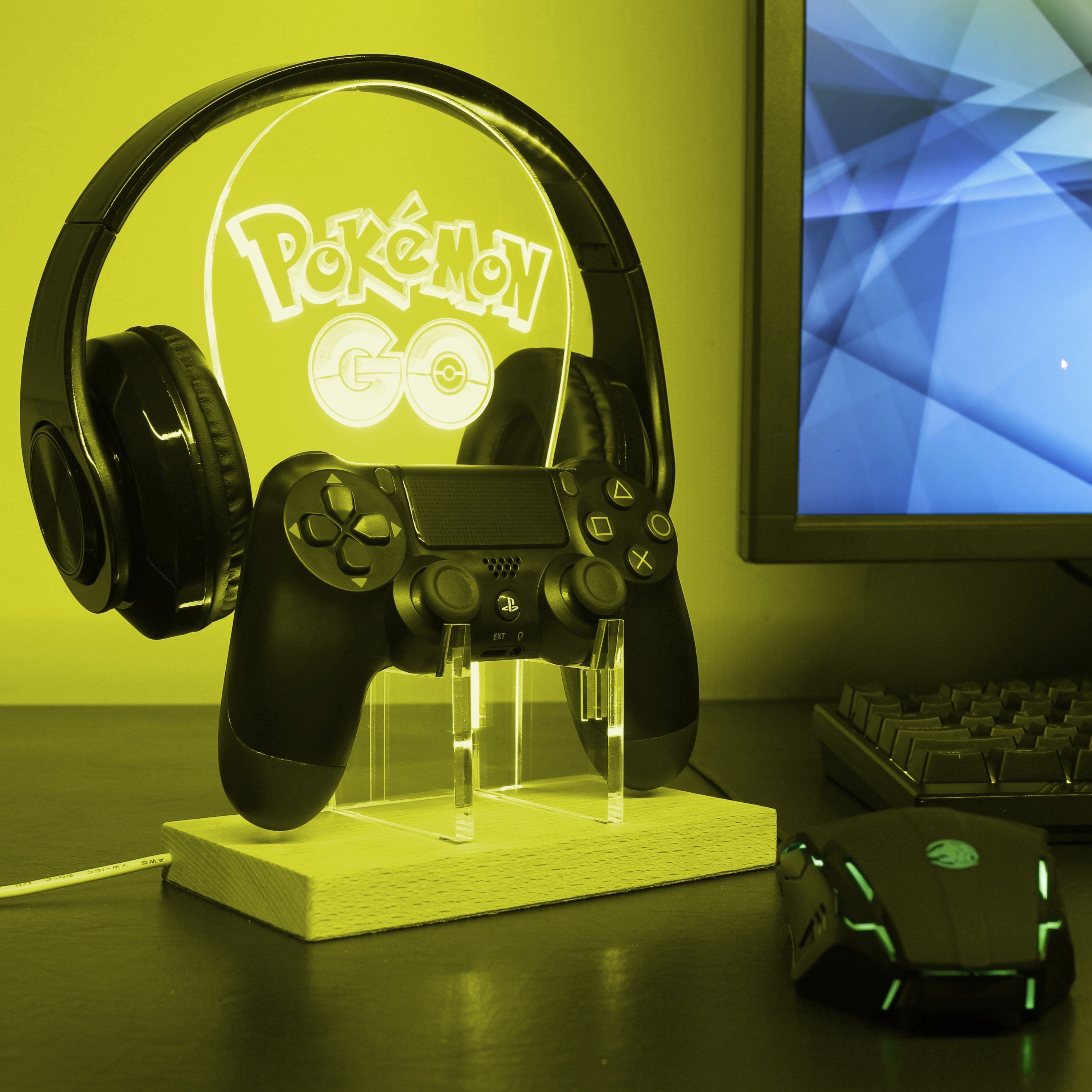 Pokeman Go LED Gaming Headset Controller Stand