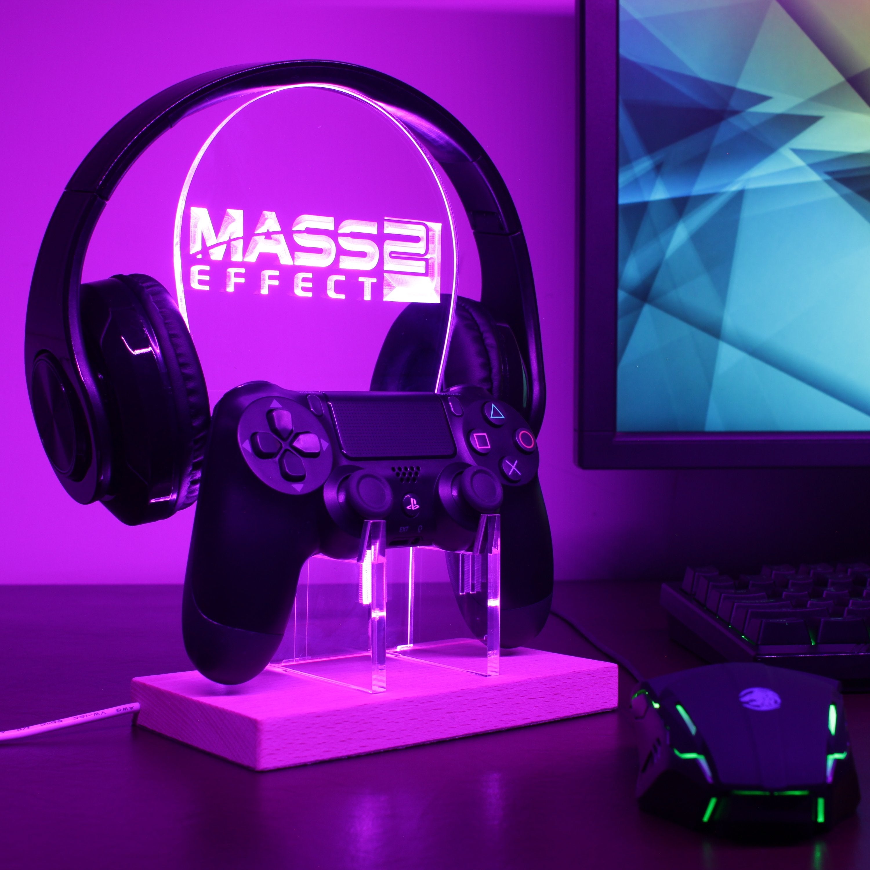 Mass Effect LED Gaming Headset Controller Stand