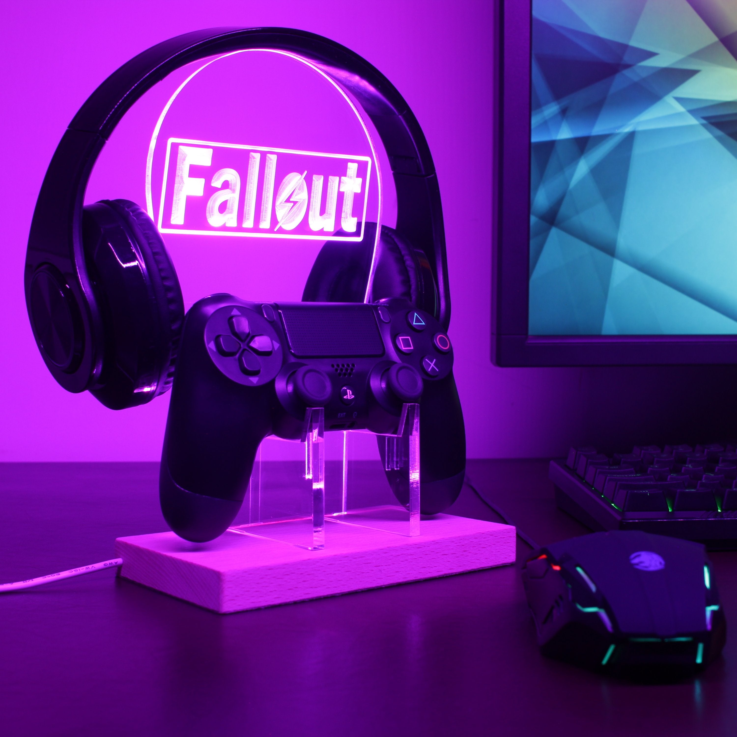 Fallout LED Gaming Headset Controller Stand