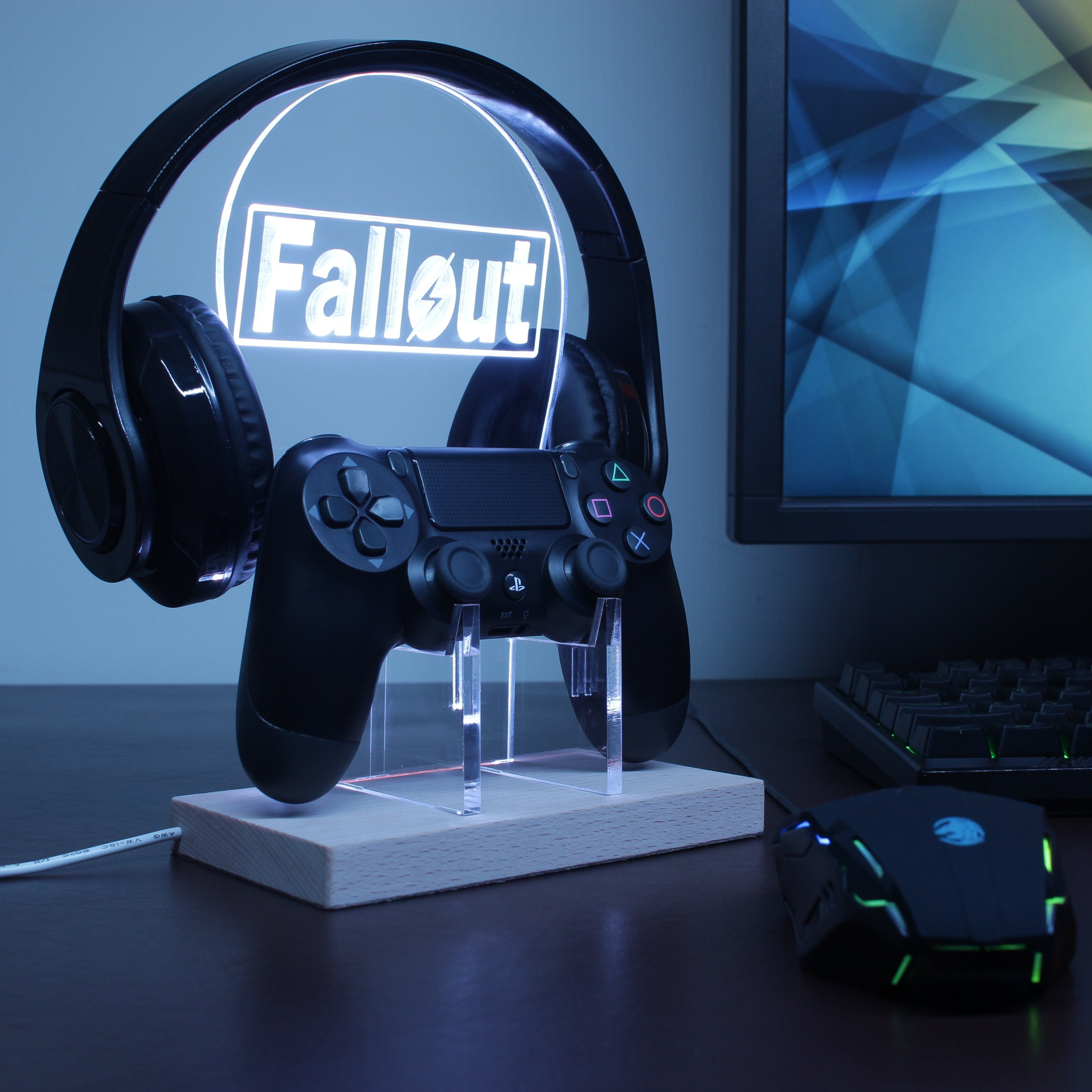 Fallout LED Gaming Headset Controller Stand