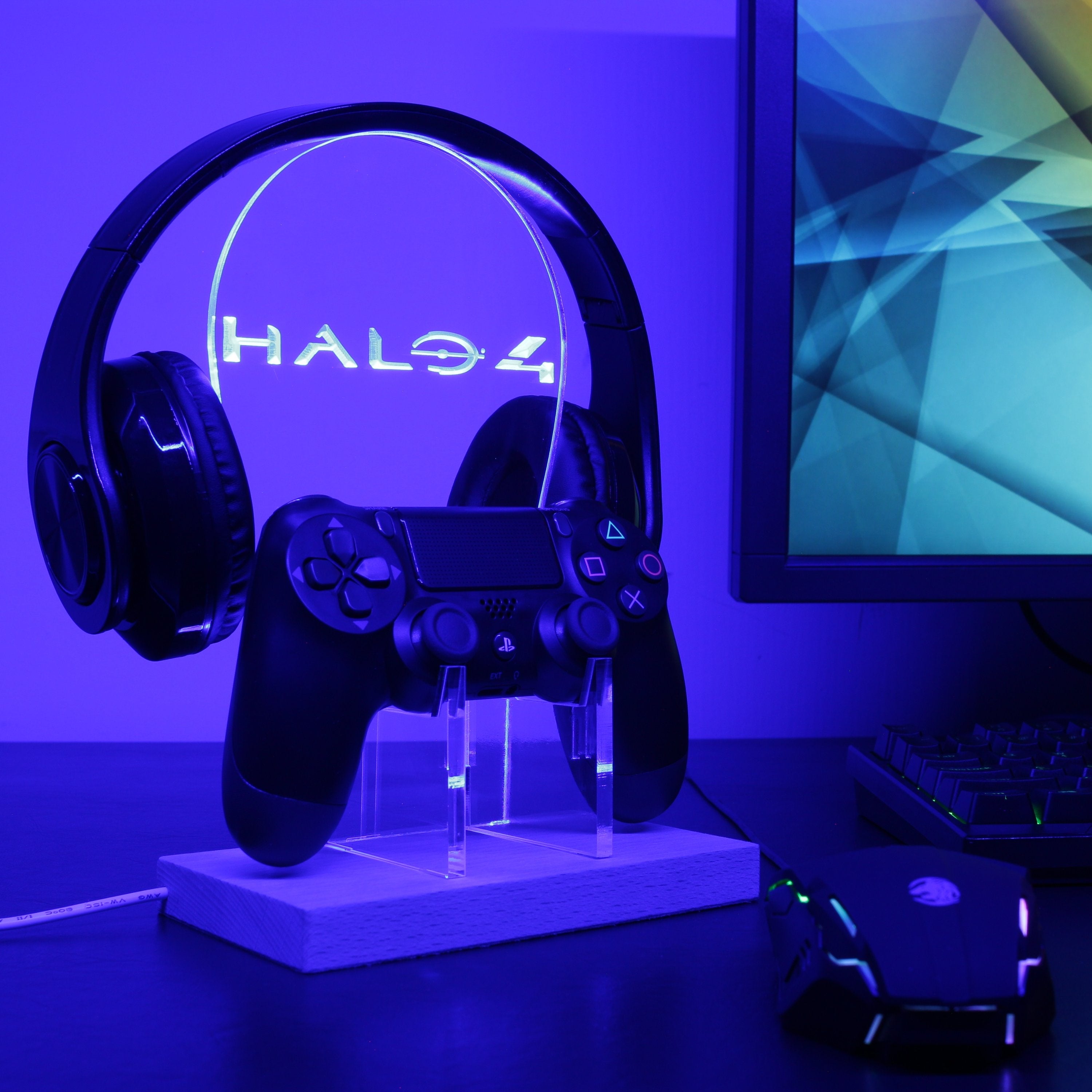 Halo 4 LED Gaming Headset Controller Stand