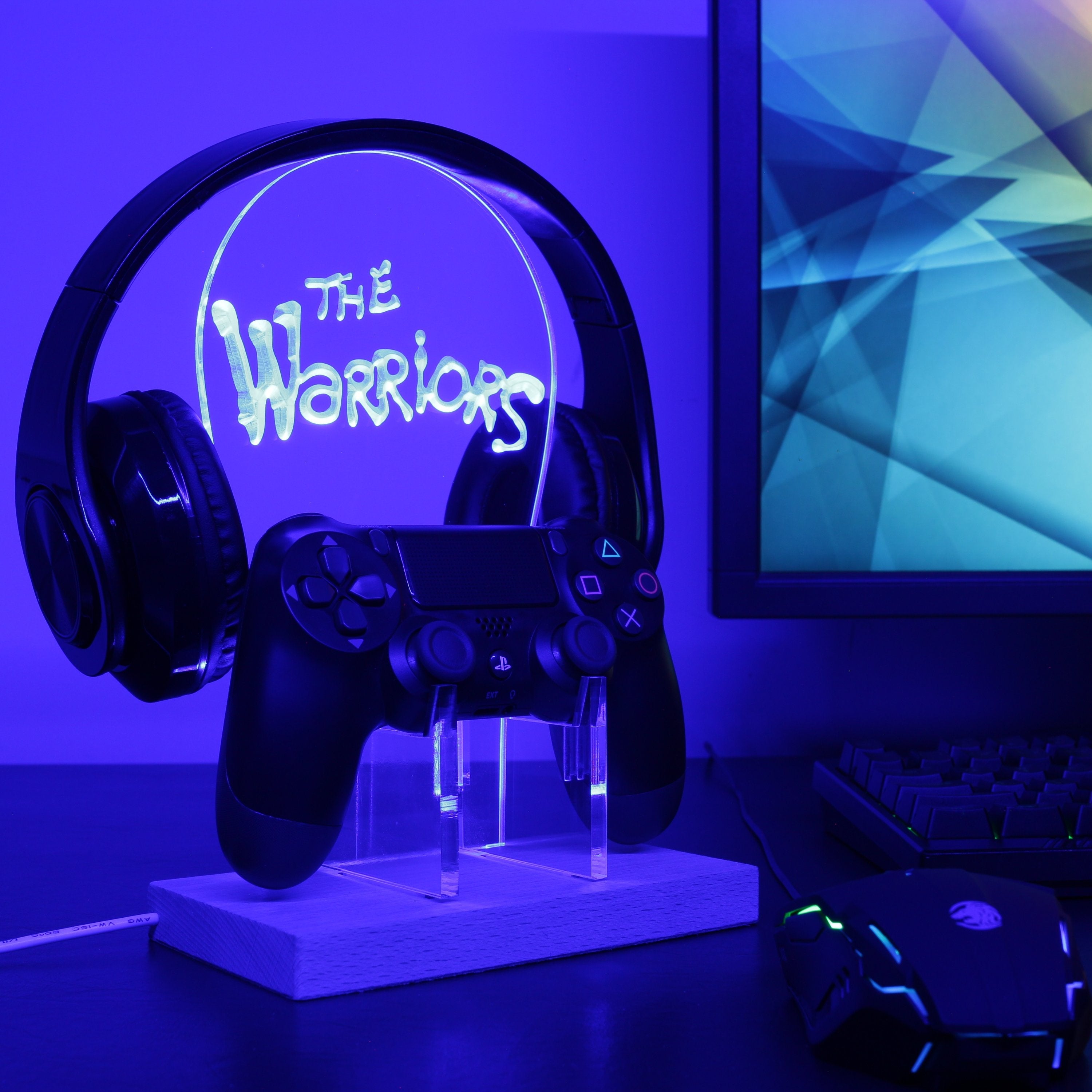 The Warriors LED Gaming Headset Controller Stand