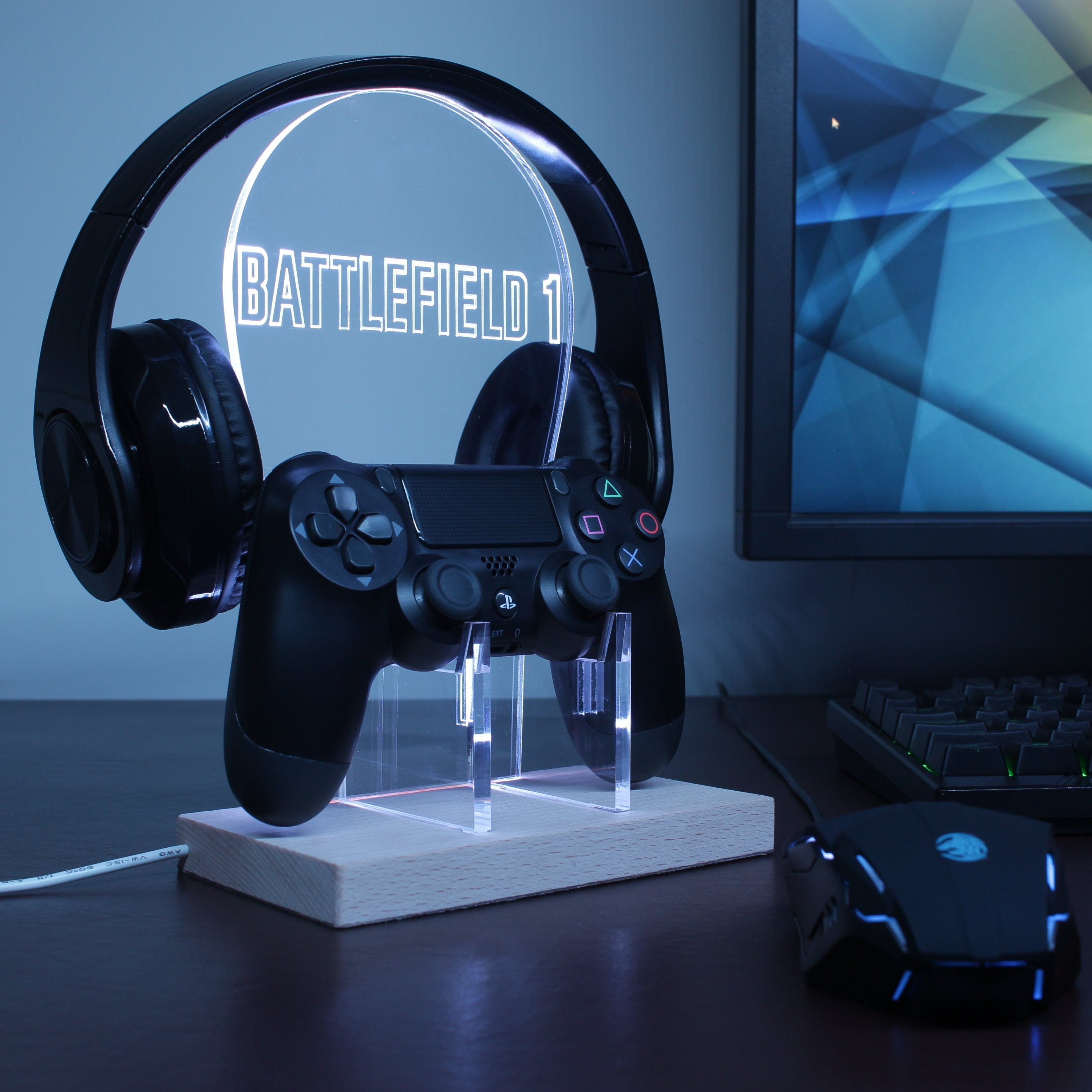 Battlefield LED Gaming Headset Controller Stand