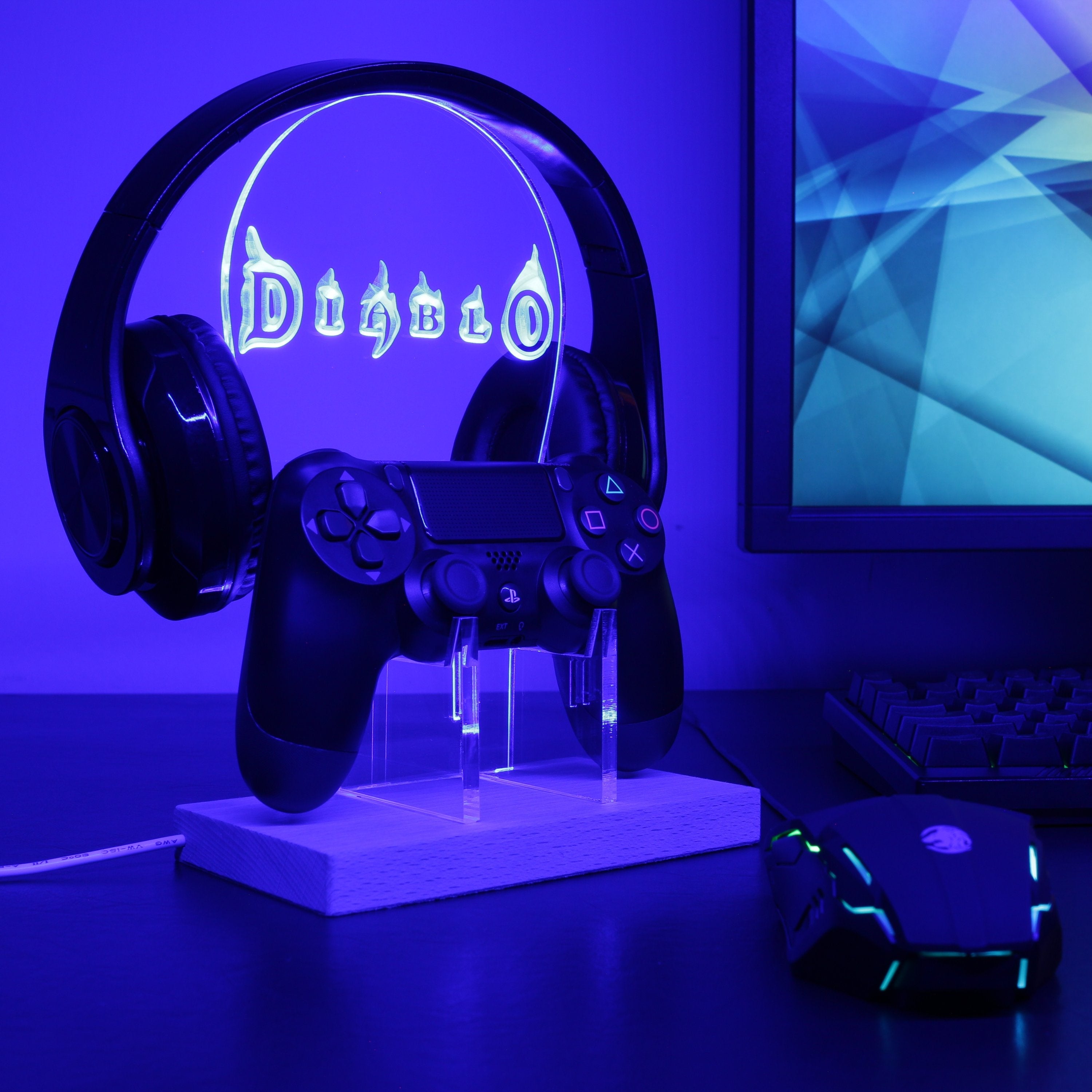 Diablo LED Gaming Headset Controller Stand