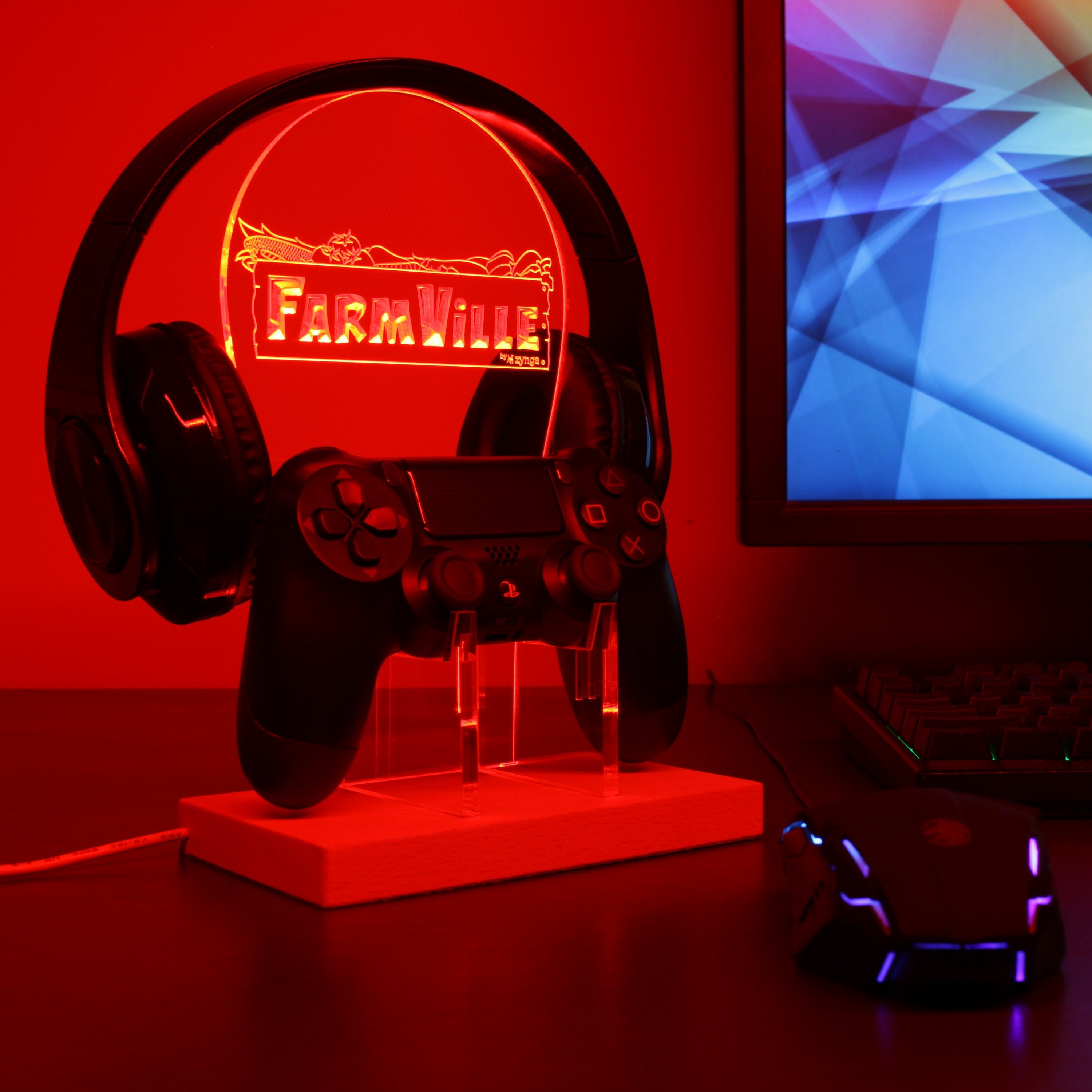 Farmville LED Gaming Headset Controller Stand