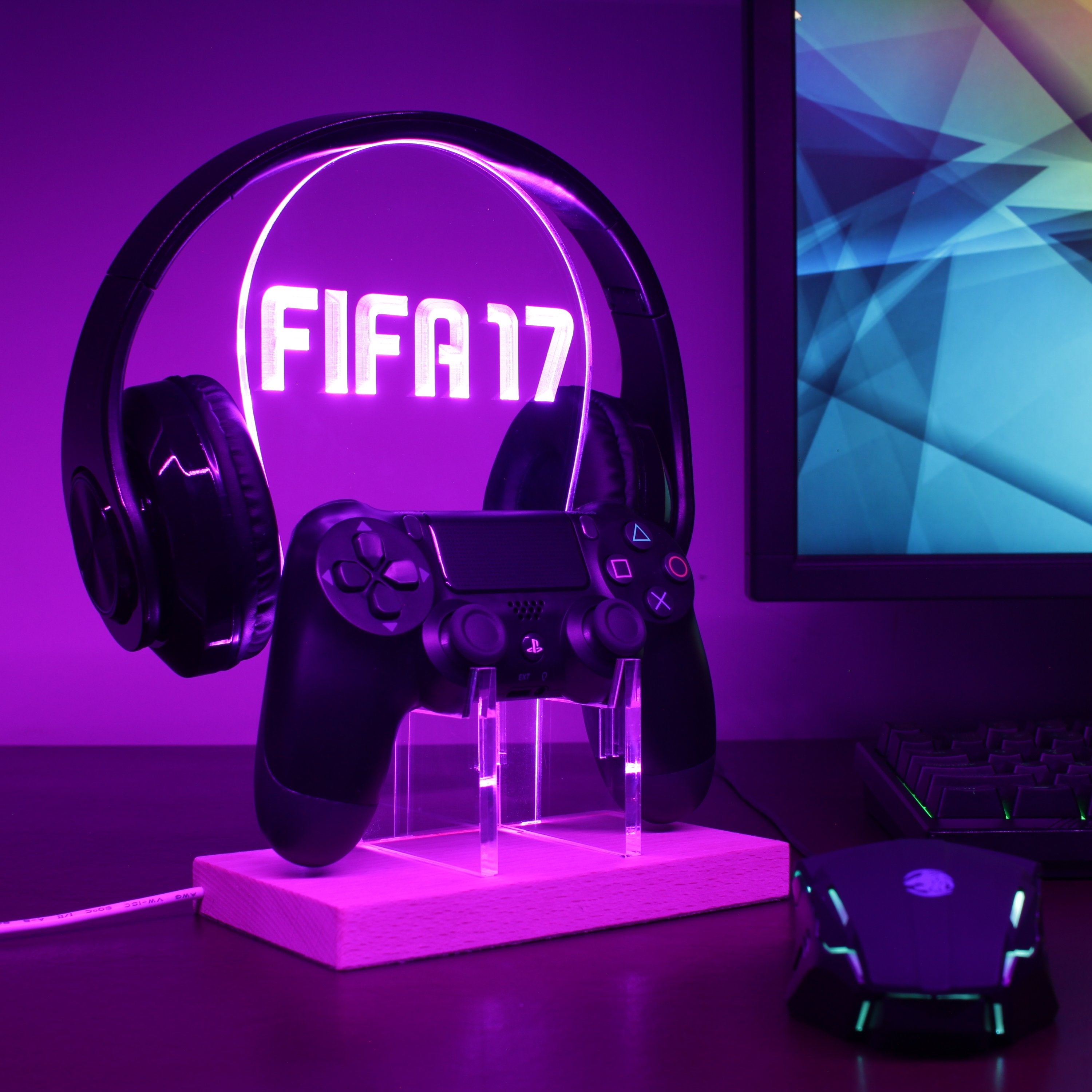 FIFA17 LED Gaming Headset Controller Stand