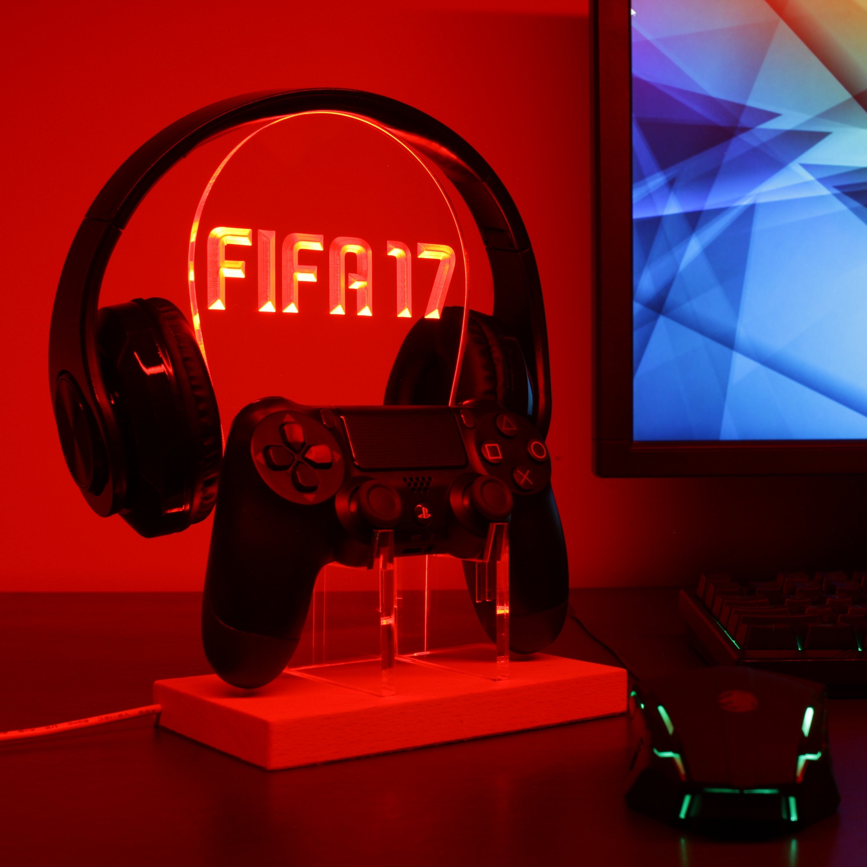 FIFA17 LED Gaming Headset Controller Stand