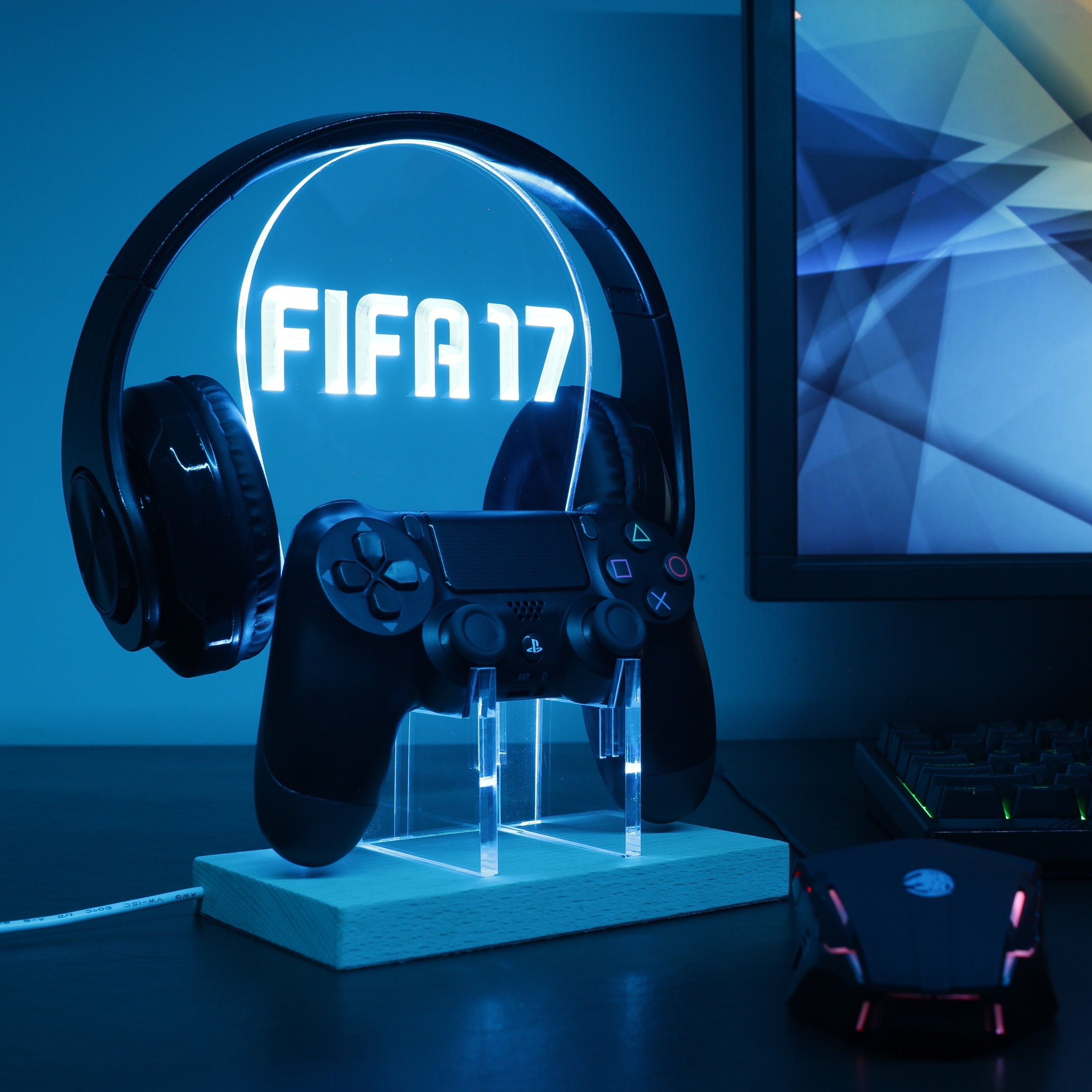 FIFA17 LED Gaming Headset Controller Stand