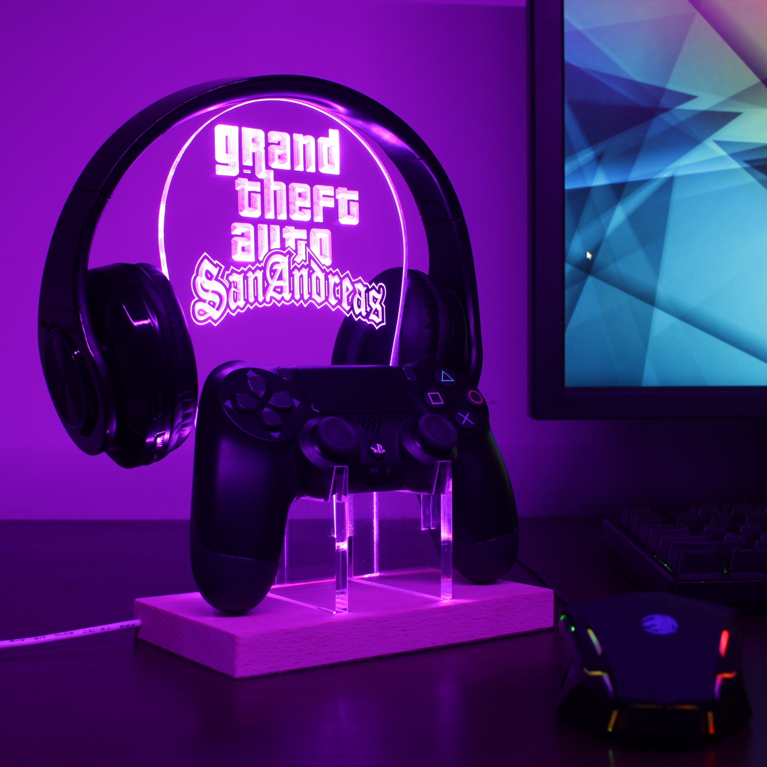 Grand Theft Auto LED Gaming Headset Controller Stand