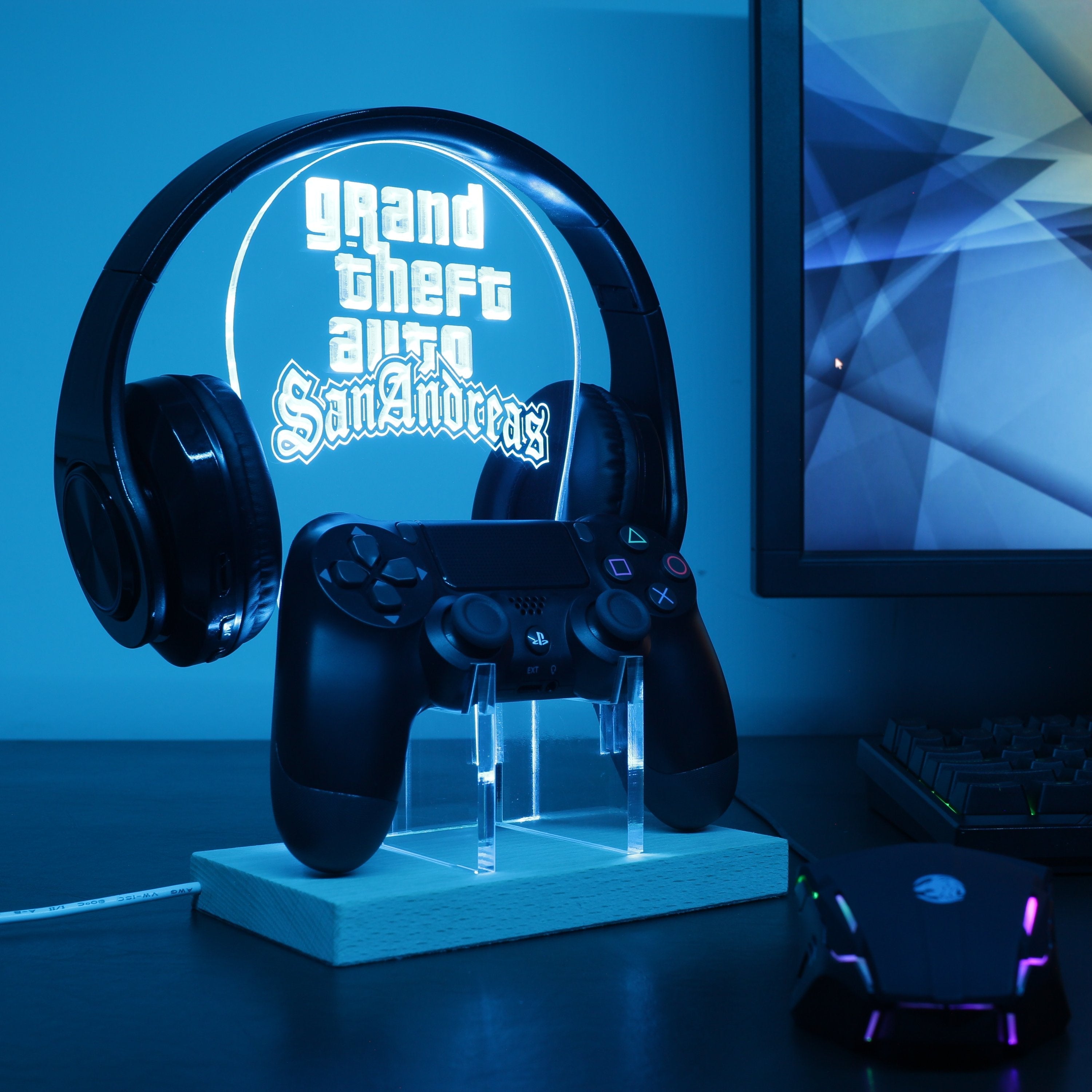 Grand Theft Auto LED Gaming Headset Controller Stand