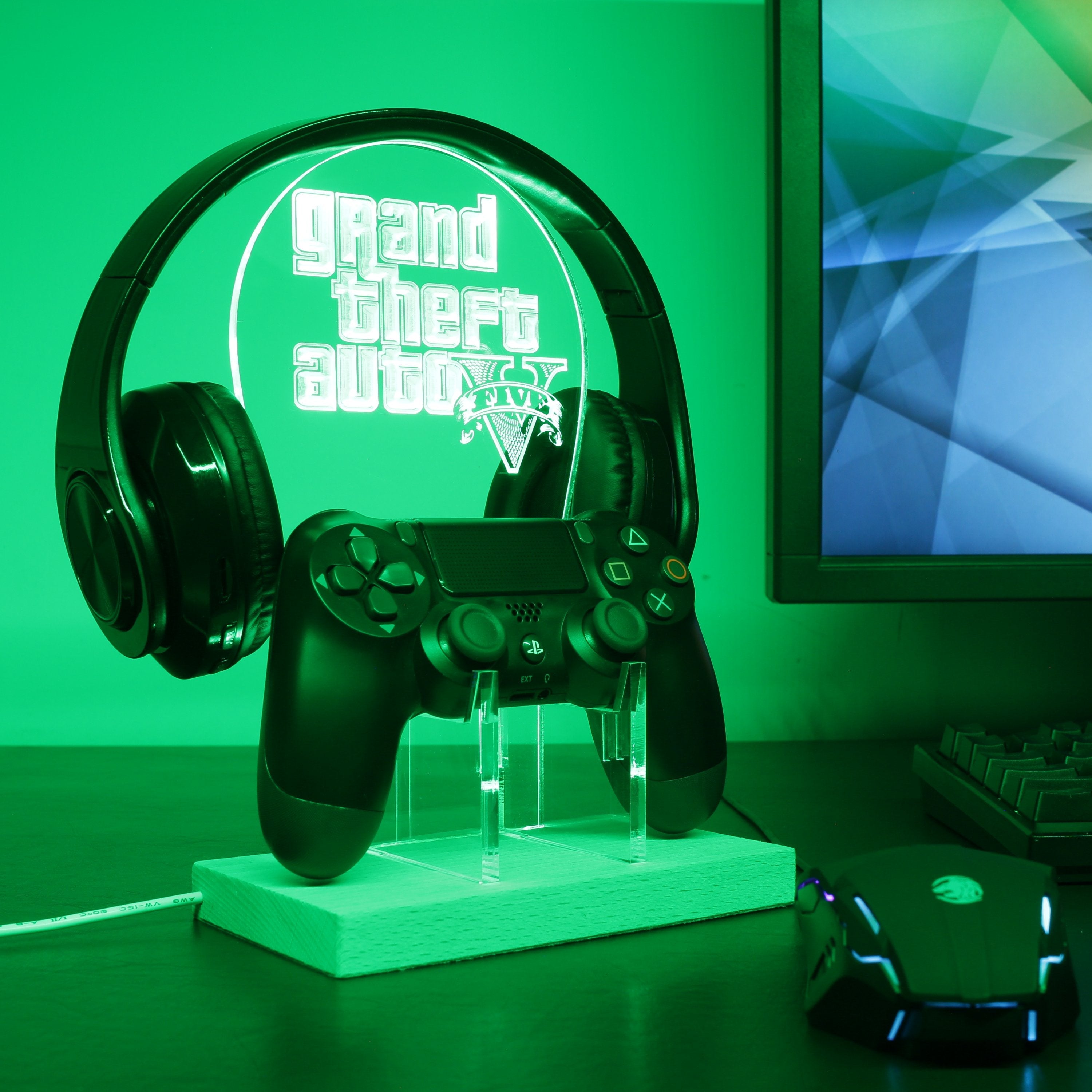 Grand Theft Auto 5 LED Gaming Headset Controller Stand