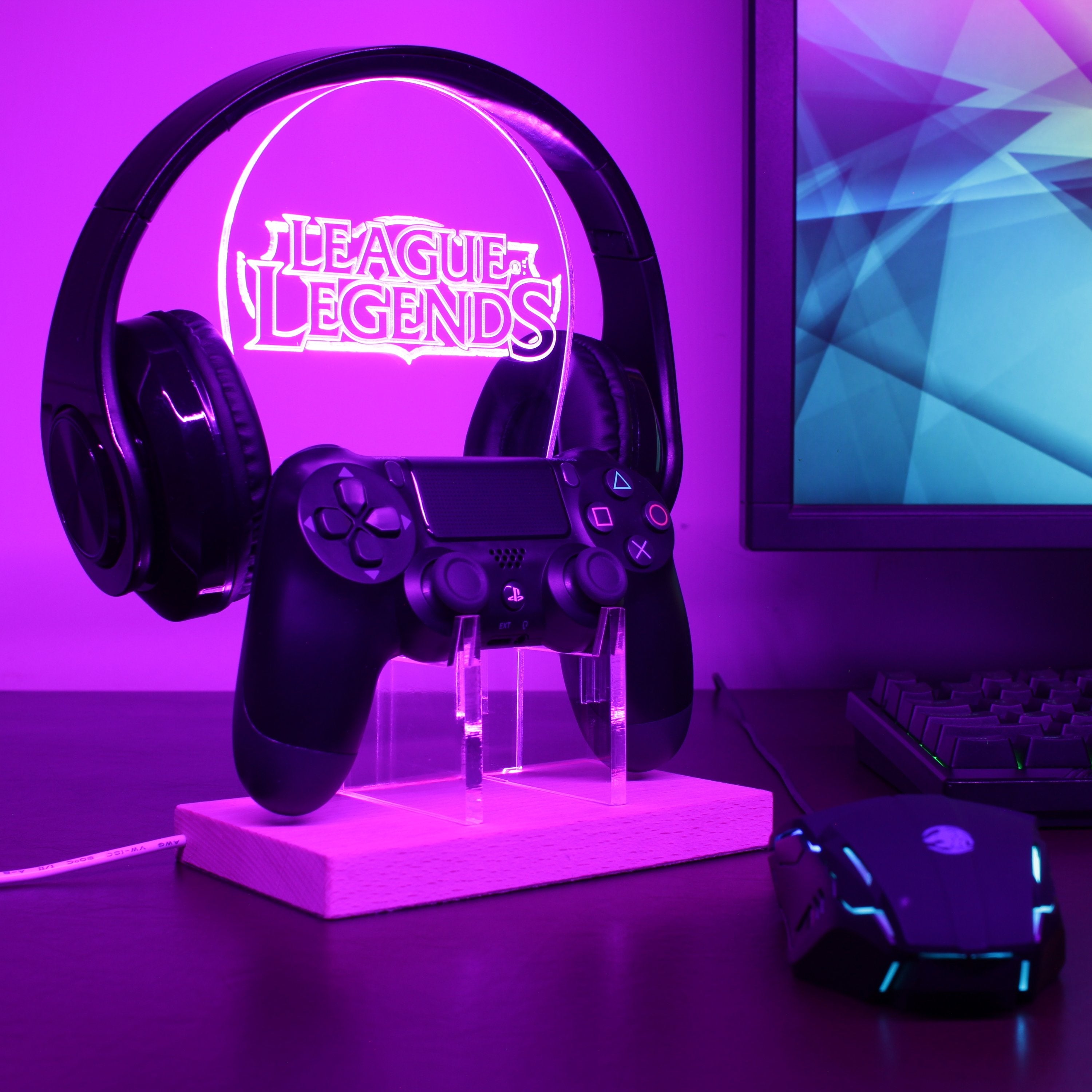 League of Legends LED Gaming Headset Controller Stand