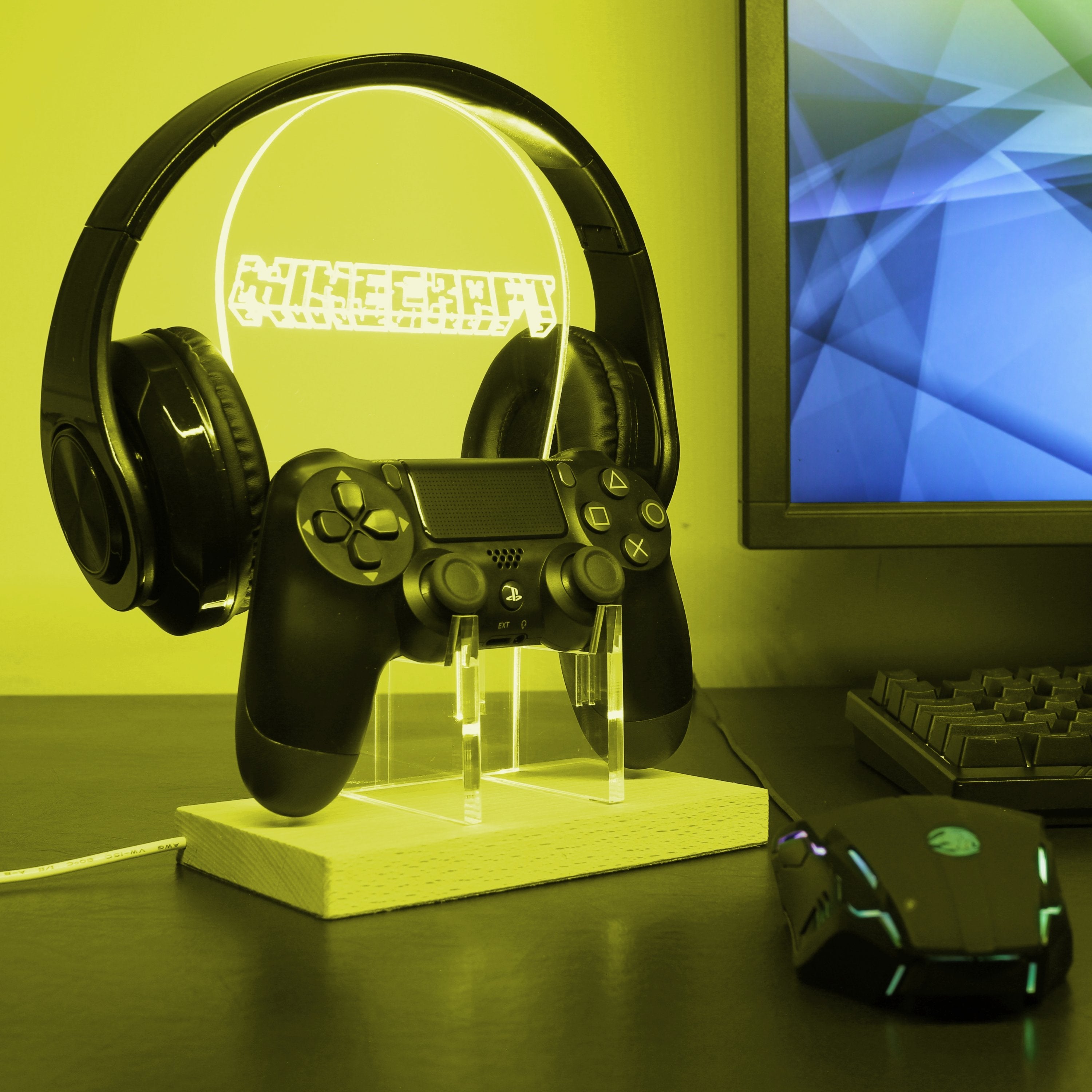 Minecraft LED Gaming Headset Controller Stand