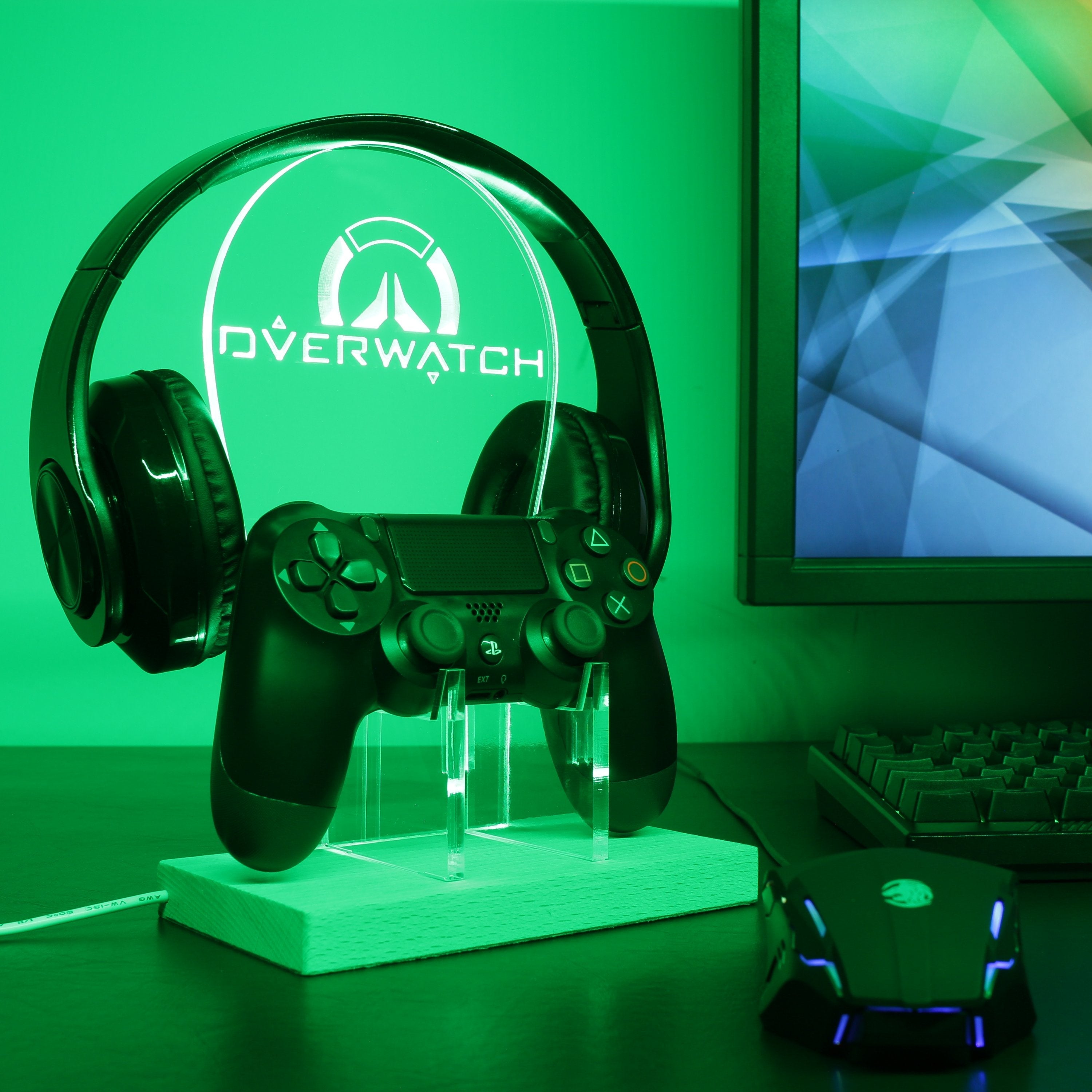 Overwatch 2 LED Gaming Headset Controller Stand