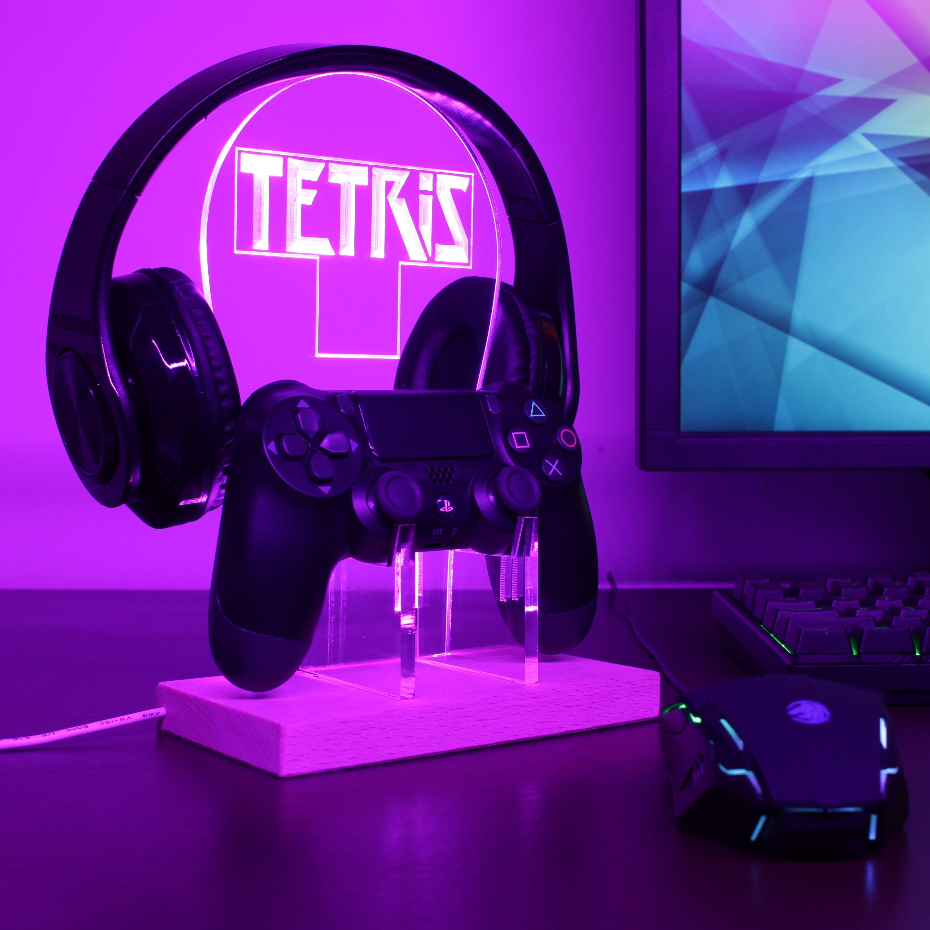 Tetris LED Gaming Headset Controller Stand