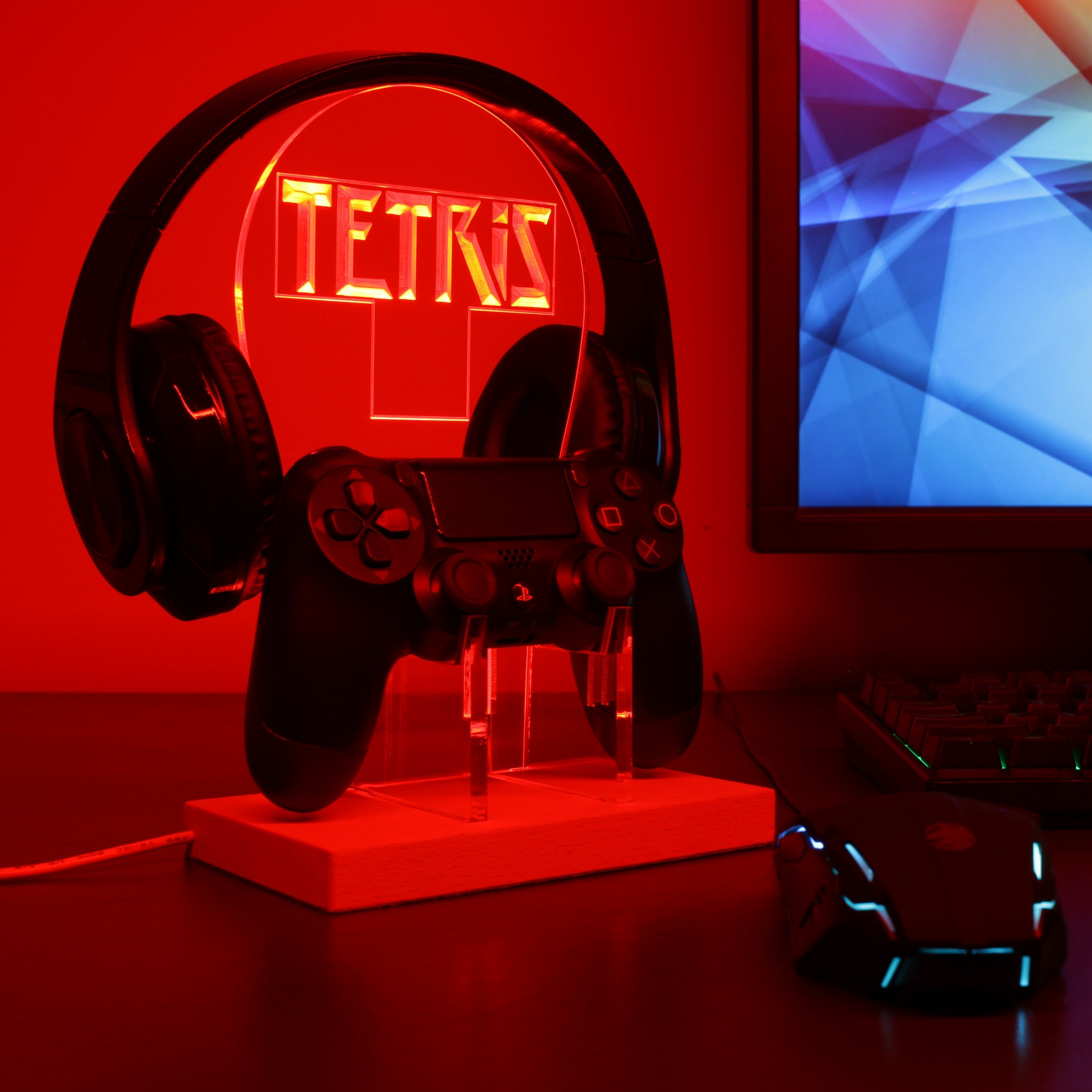 Tetris LED Gaming Headset Controller Stand