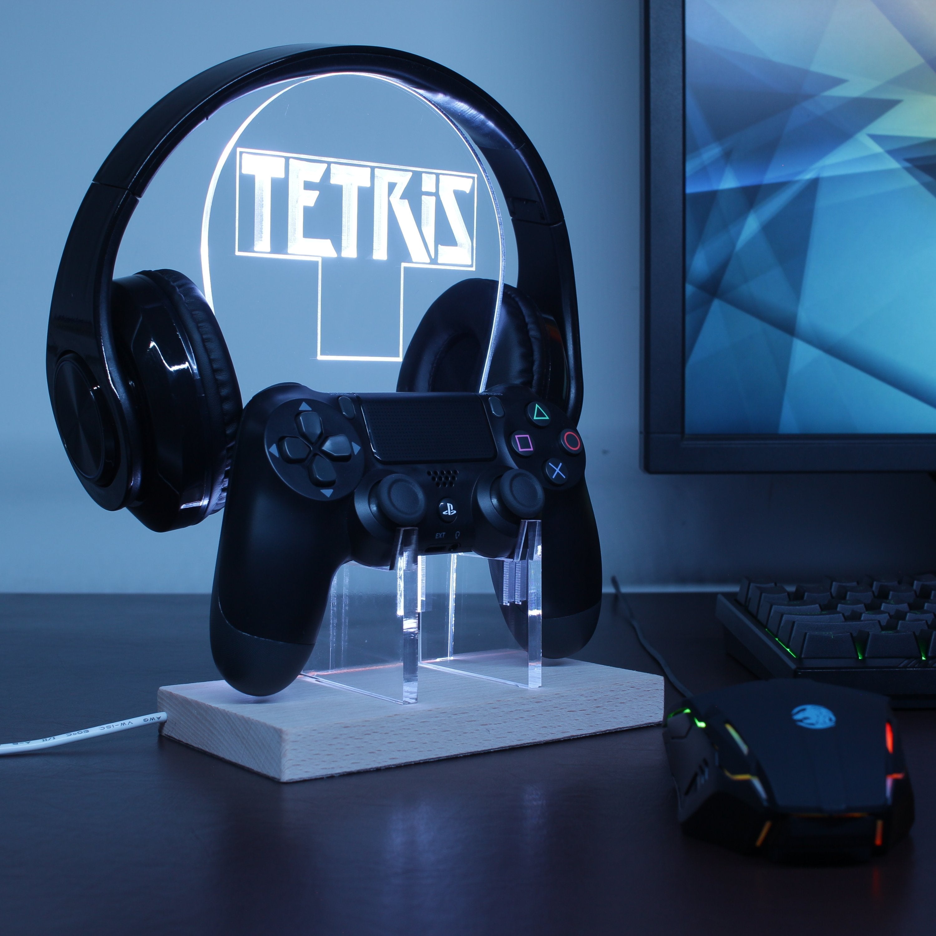 Tetris LED Gaming Headset Controller Stand