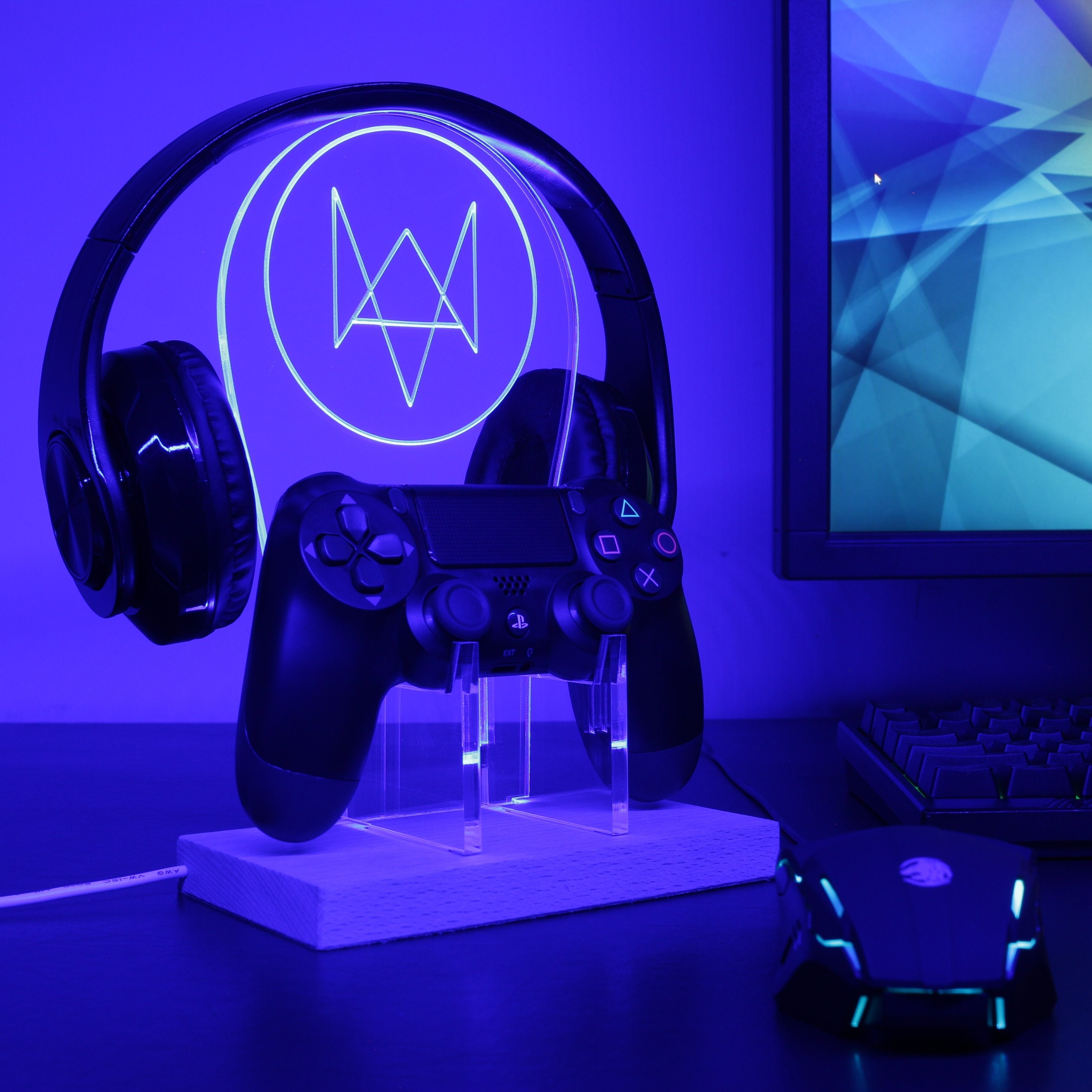 Watch Dog LED Gaming Headset Controller Stand