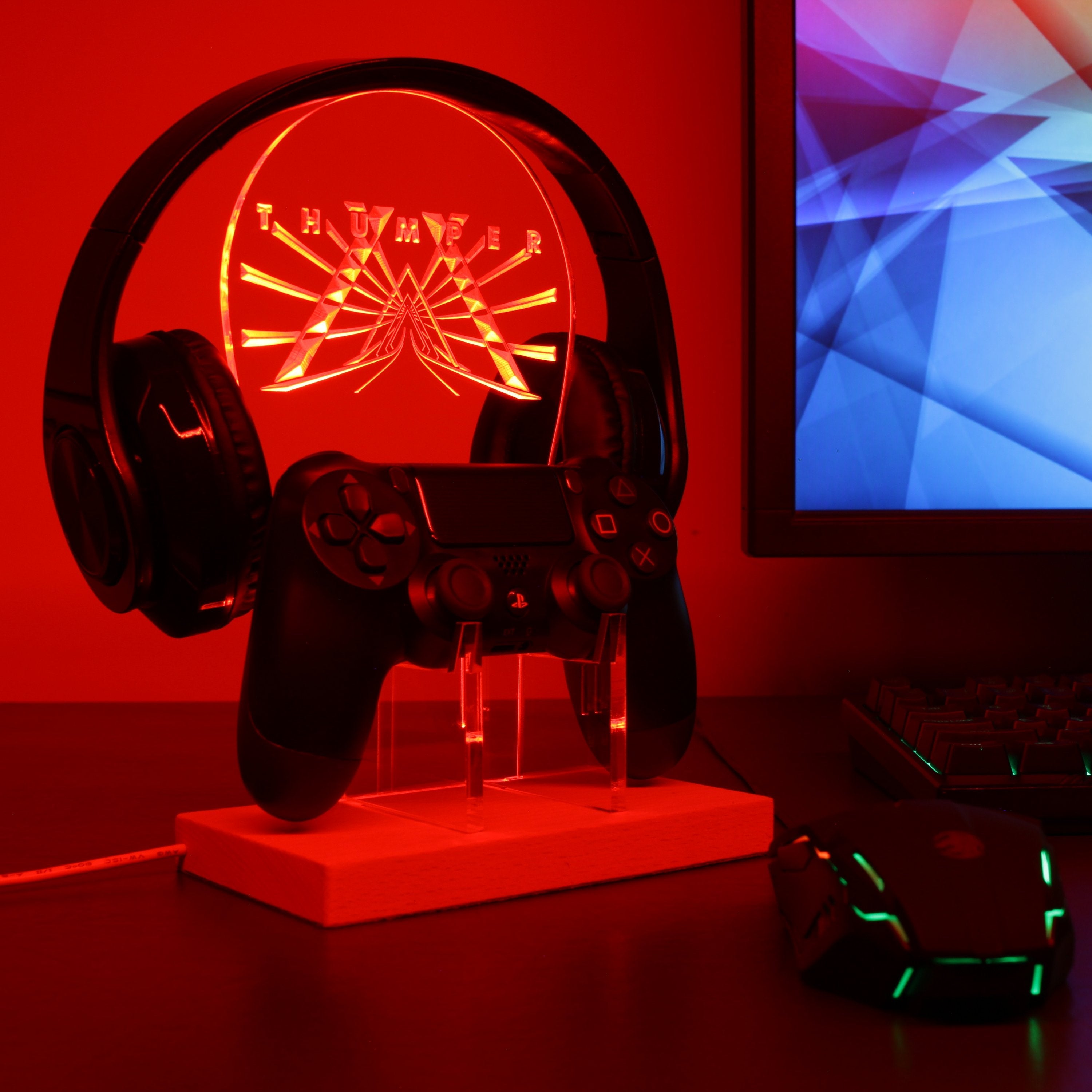 Thumper LED Gaming Headset Controller Stand