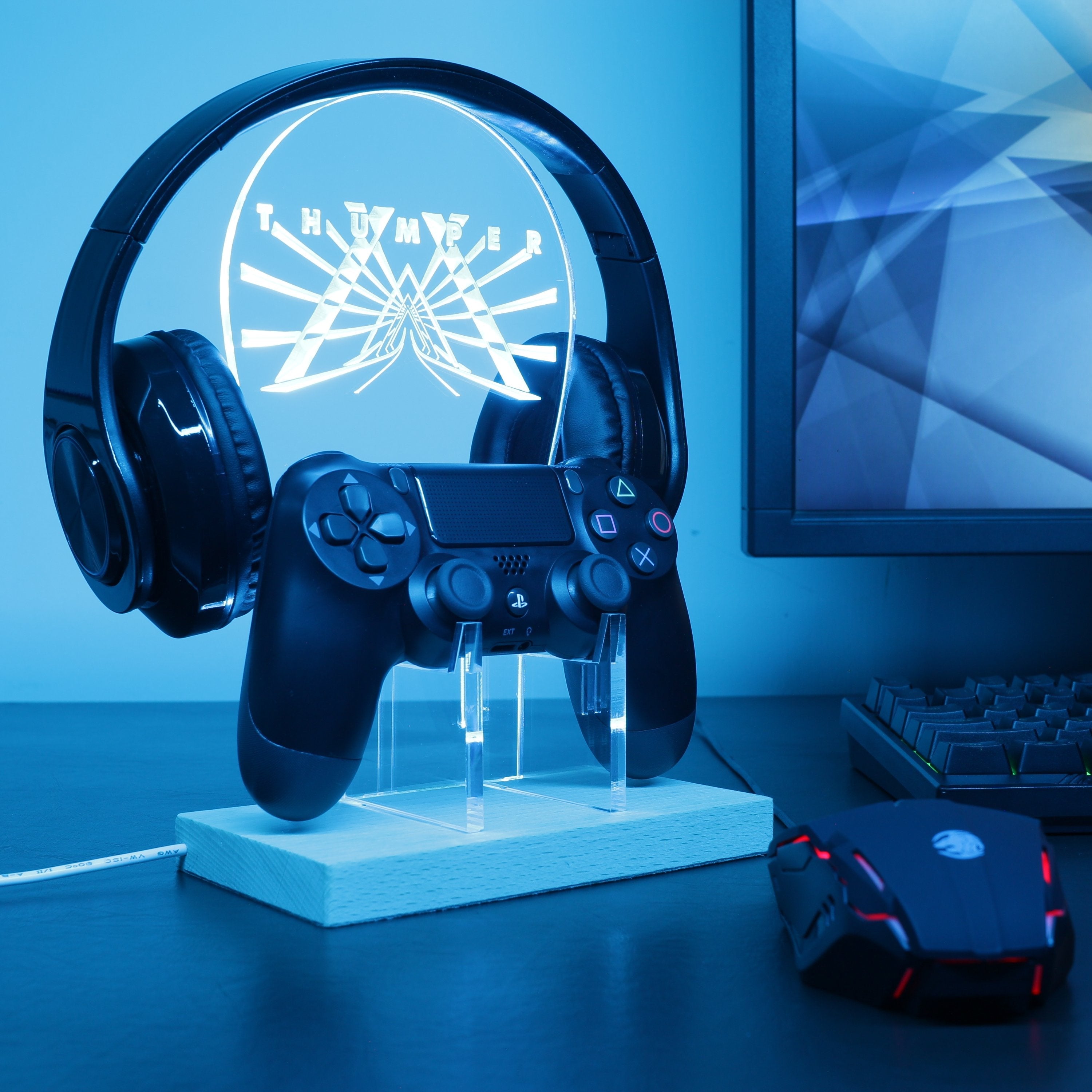 Thumper LED Gaming Headset Controller Stand