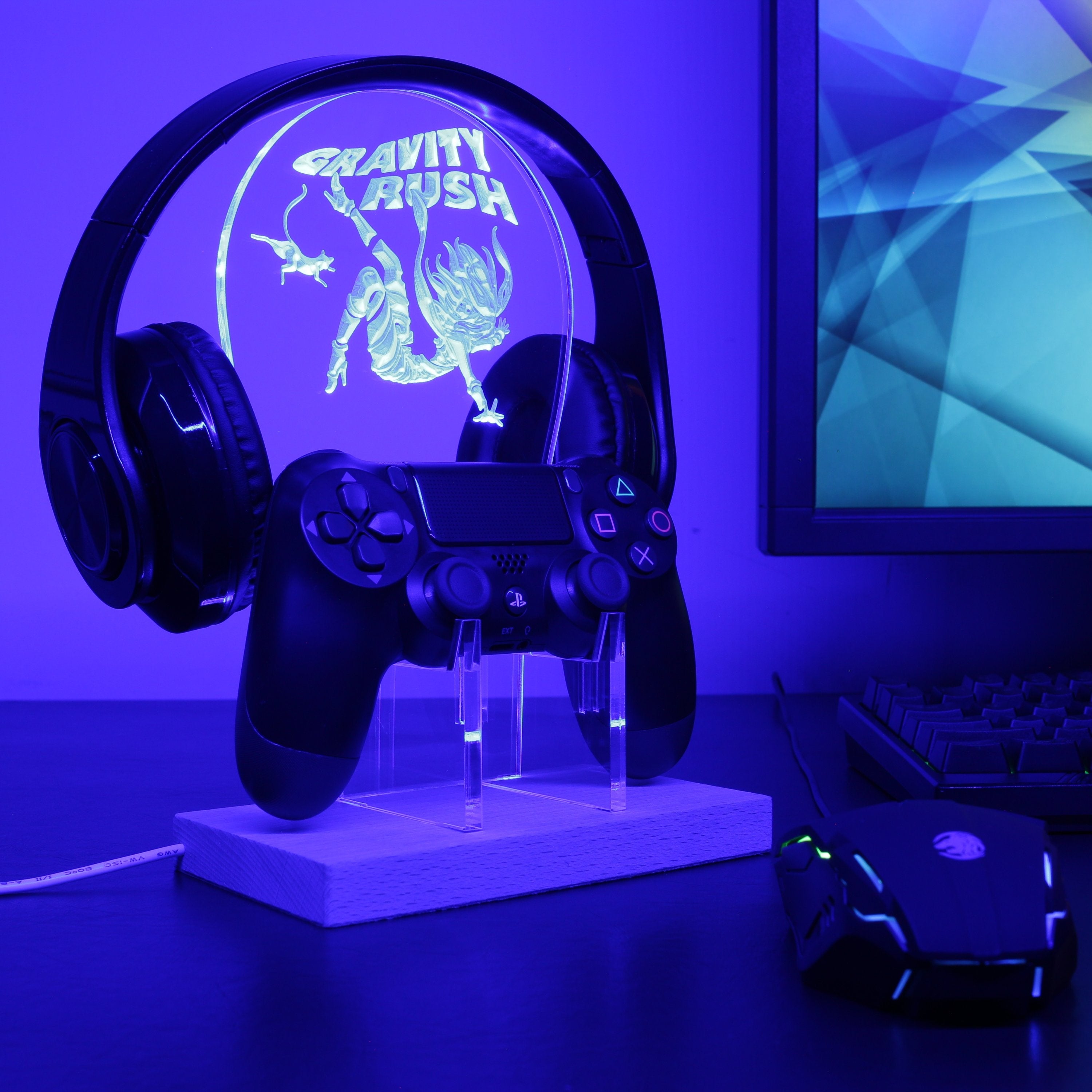 Gravity Rush LED Gaming Headset Controller Stand