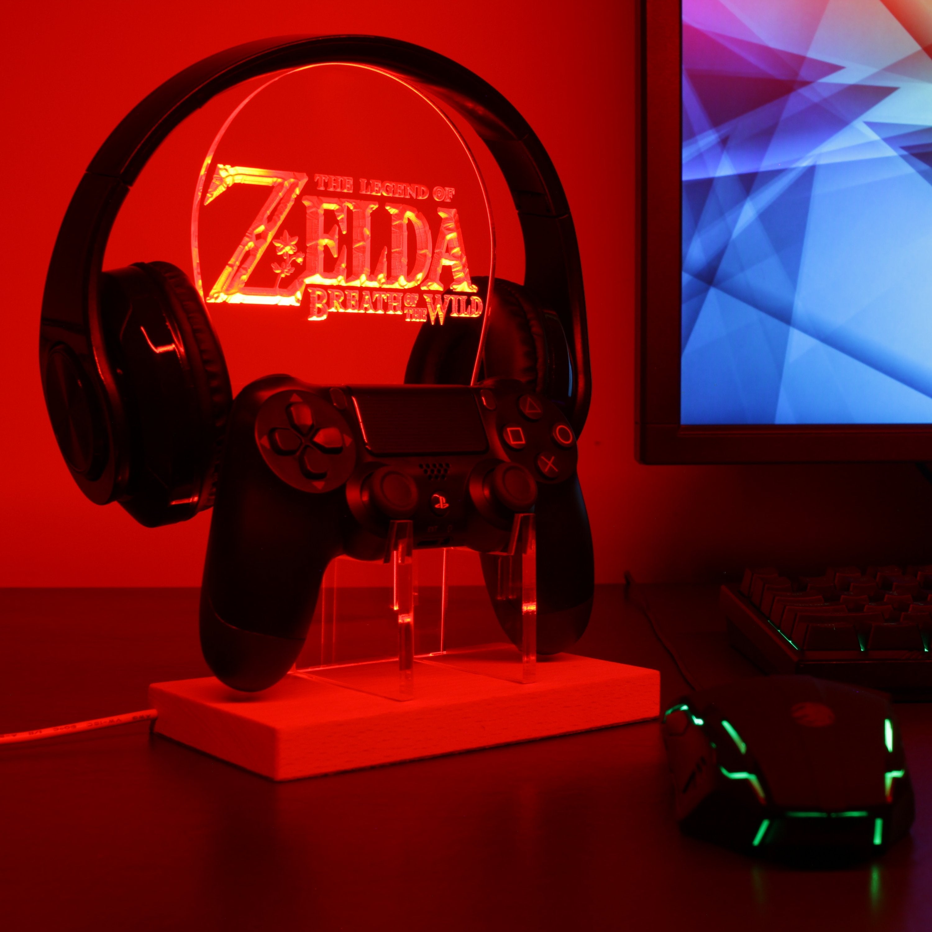 The Legend of Zelda Breath of the Wild LED Gaming Headset Controller Stand