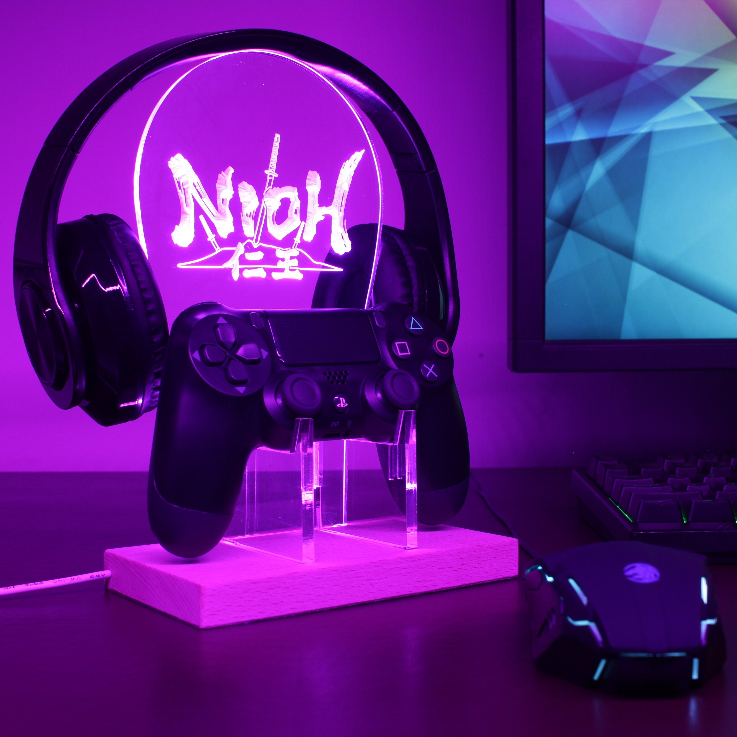 Nioh LED Gaming Headset Controller Stand