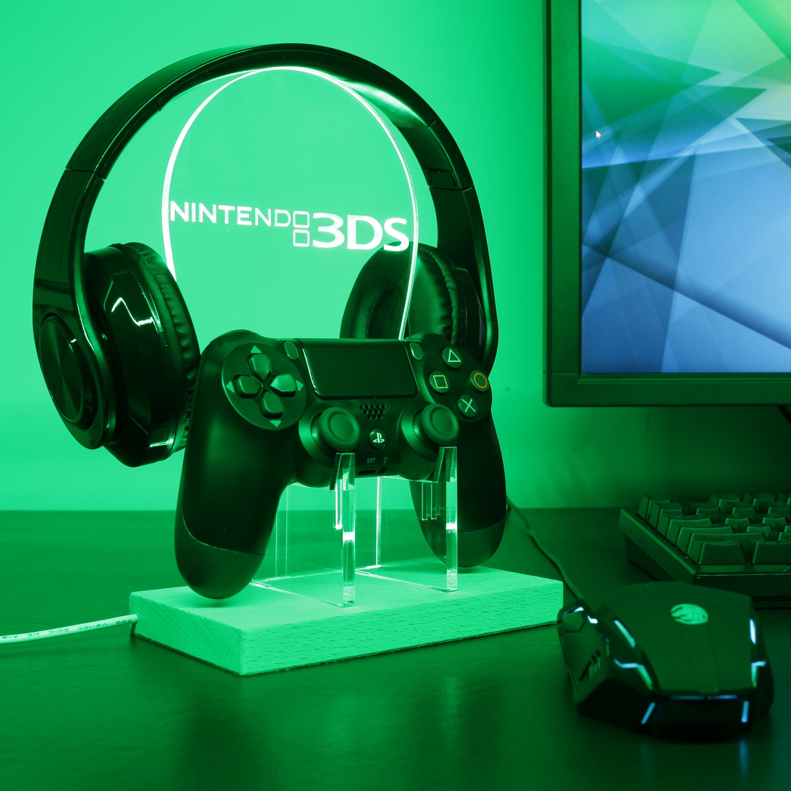 Nintendo 3DS LED Gaming Headset Controller Stand
