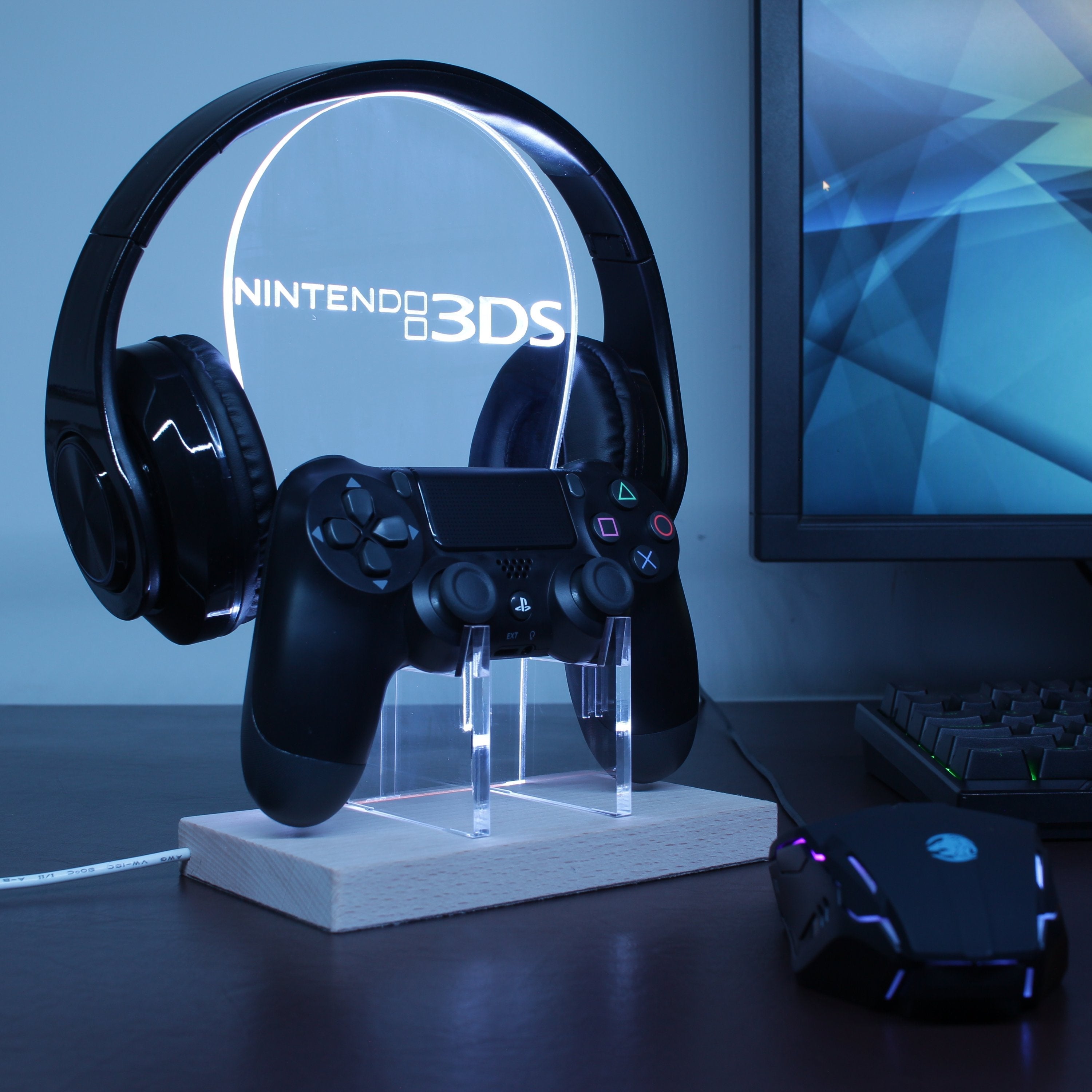 Nintendo 3DS LED Gaming Headset Controller Stand
