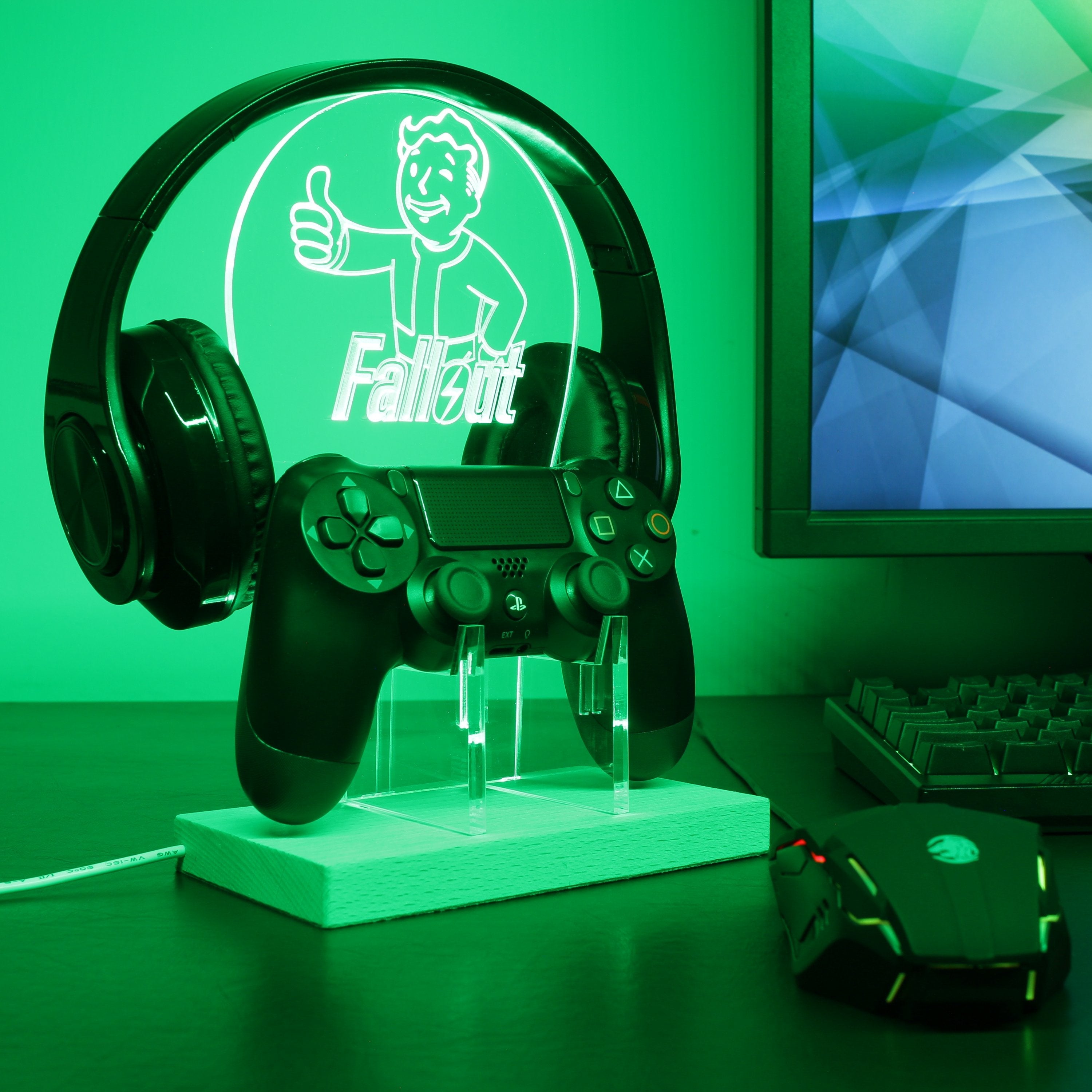 Fallout LED Gaming Headset Controller Stand