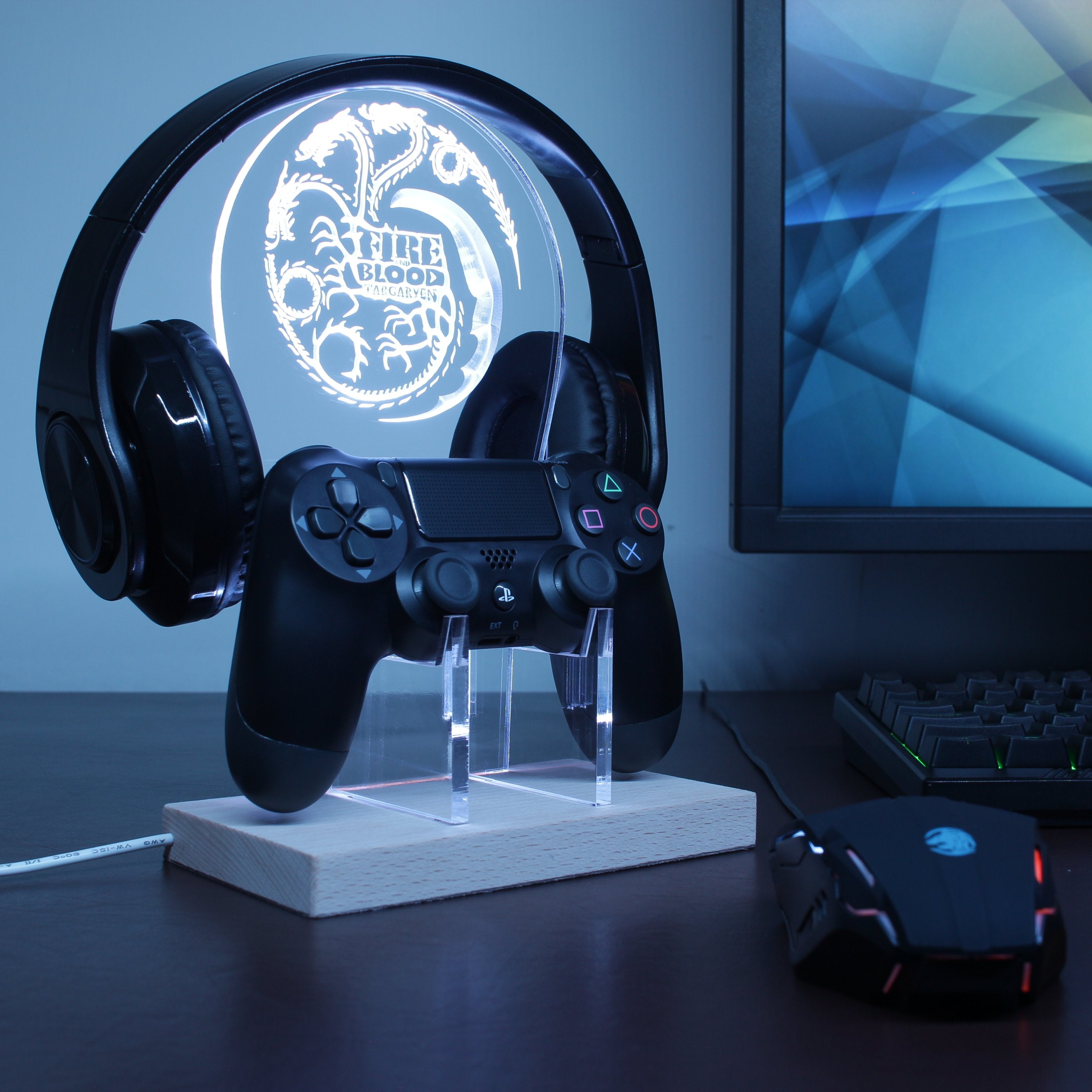 House of Dragon LED Gaming Headset Controller Stand