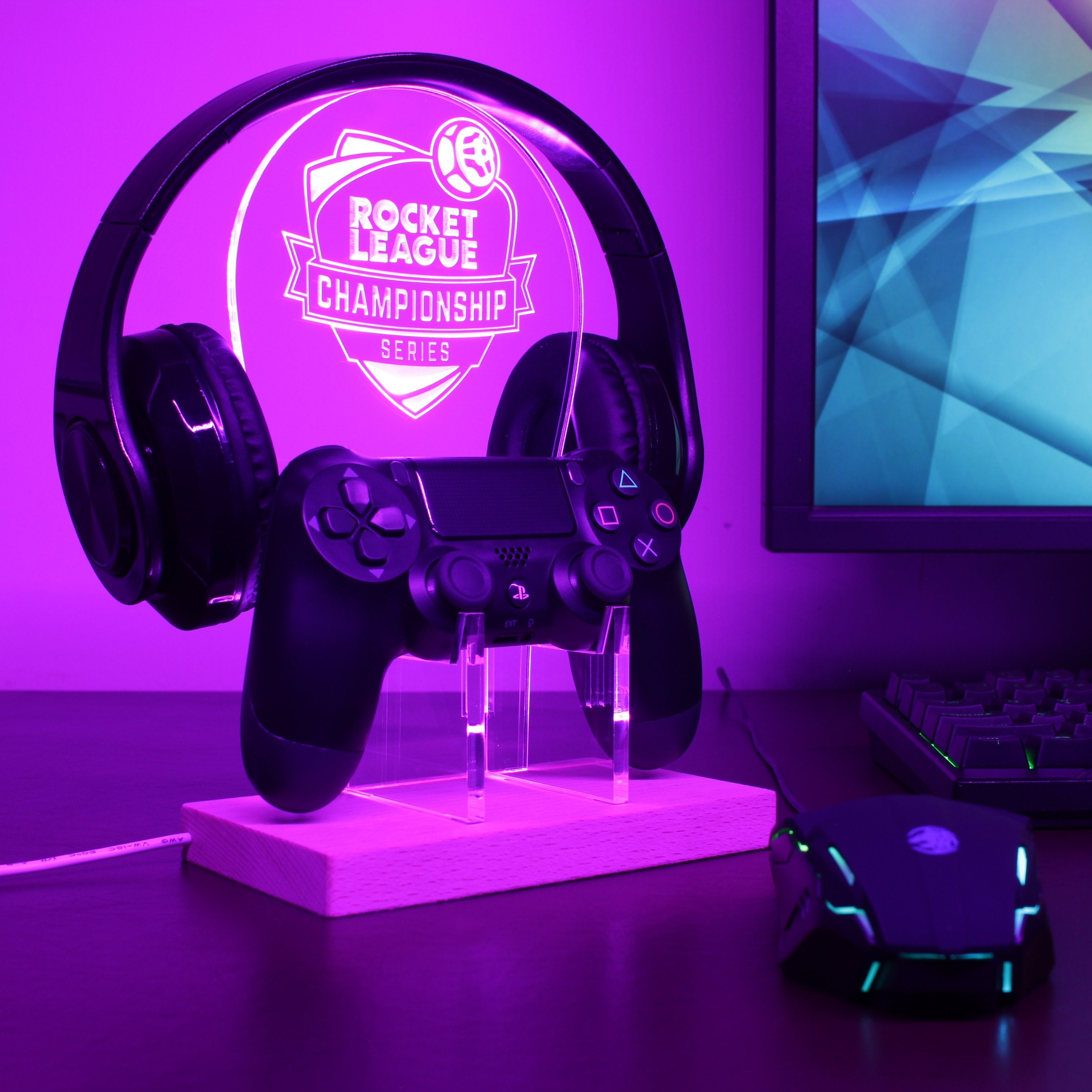 Rocket League Championship Series LED Gaming Headset Controller Stand