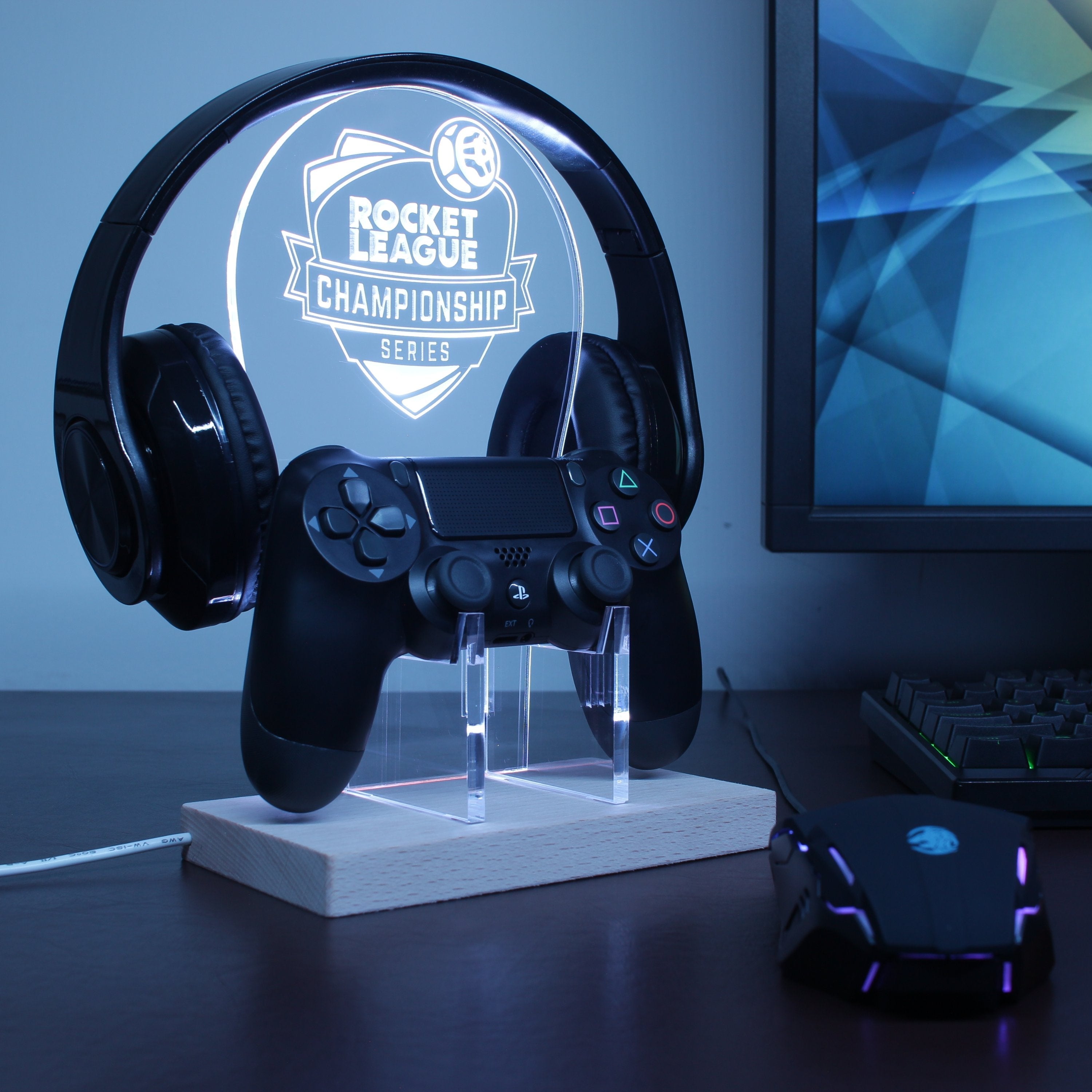 Rocket League Championship Series LED Gaming Headset Controller Stand
