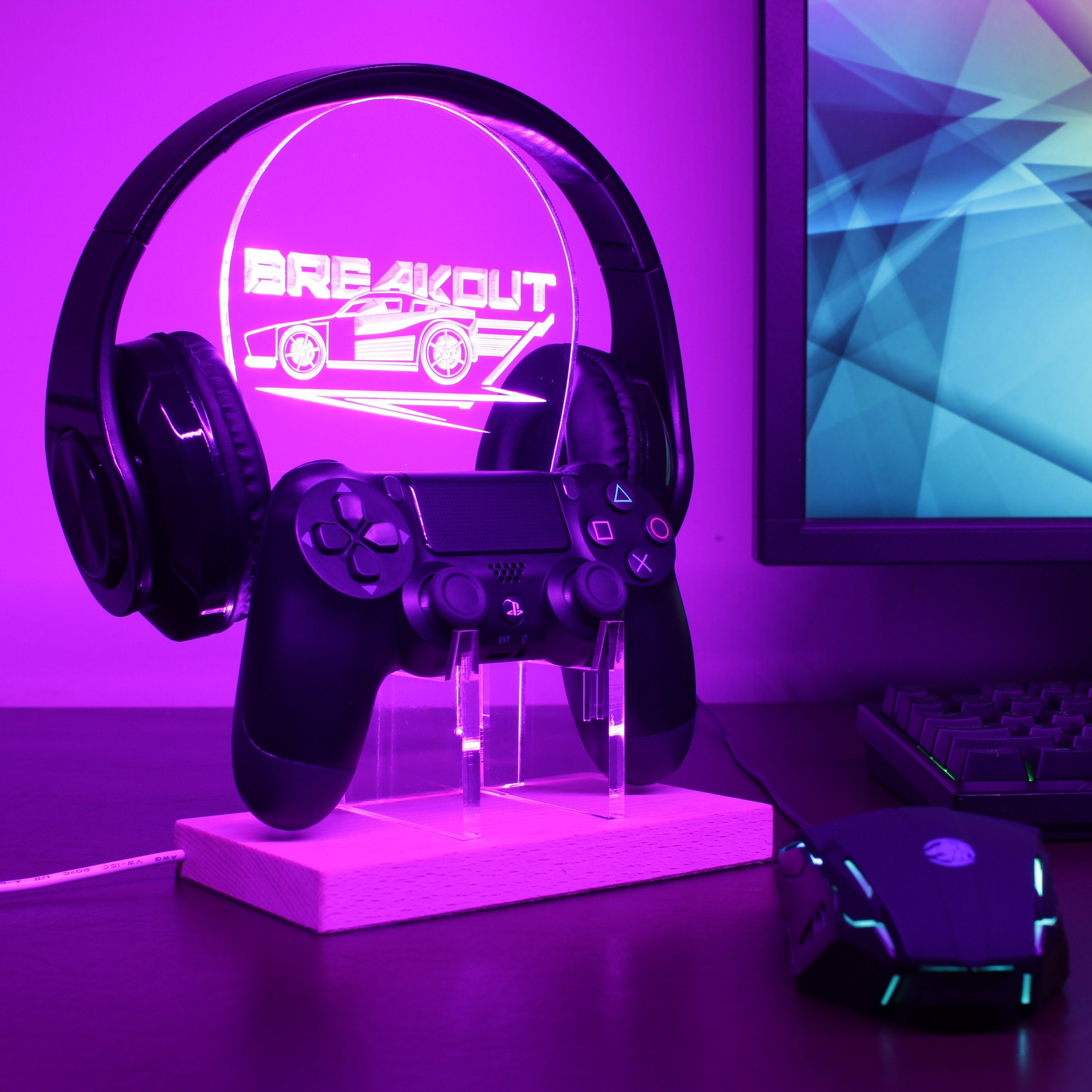 Rocket League Breakout LED Gaming Headset Controller Stand