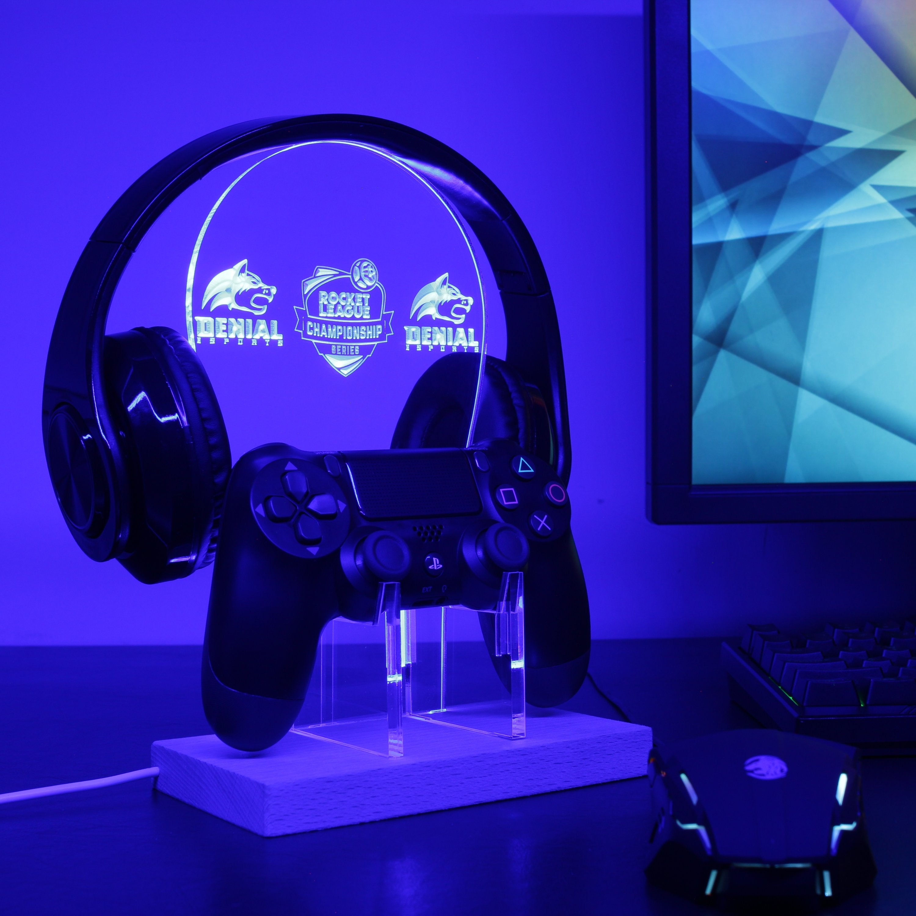 Rocket League Denial LED Gaming Headset Controller Stand
