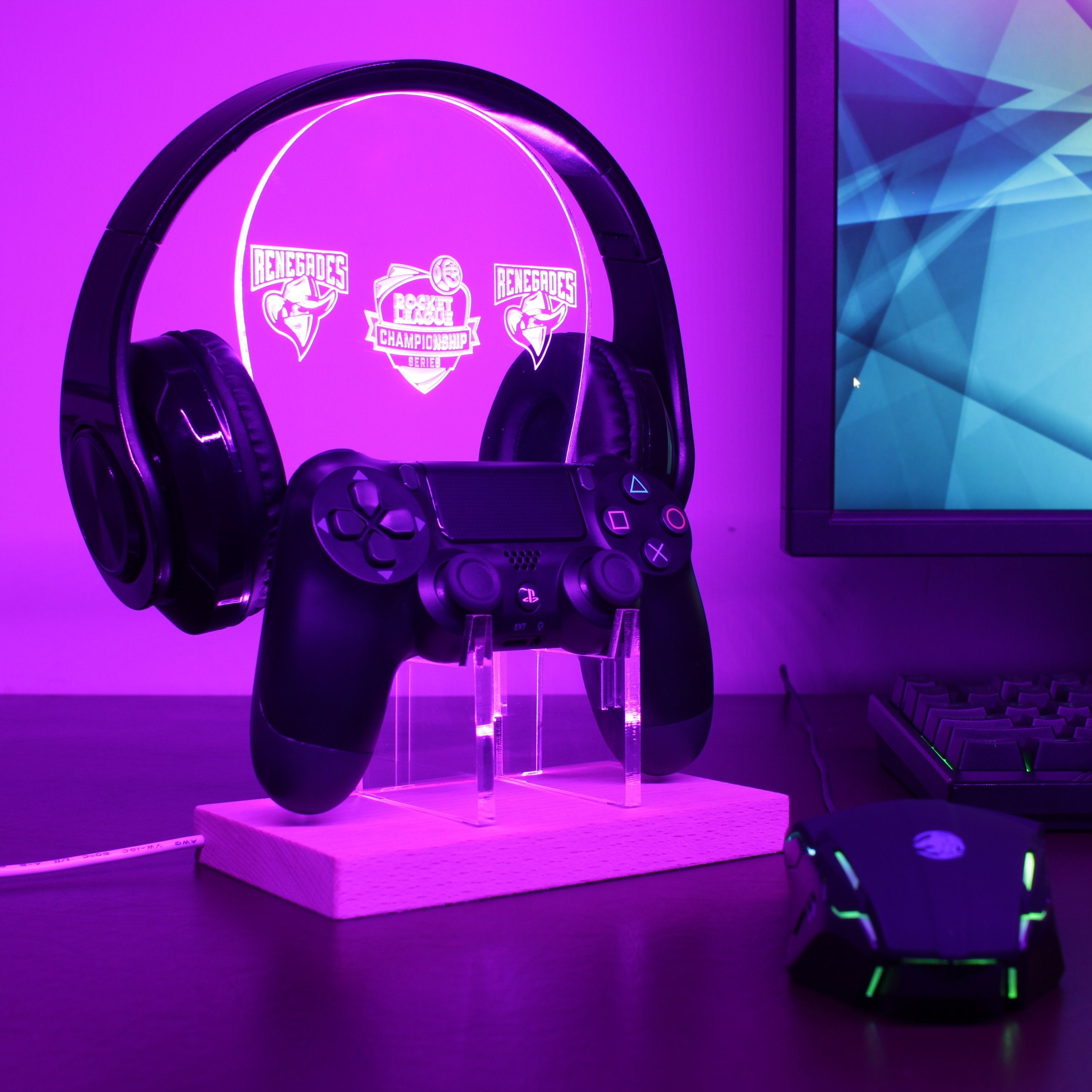 Rocket League Renegades LED Gaming Headset Controller Stand