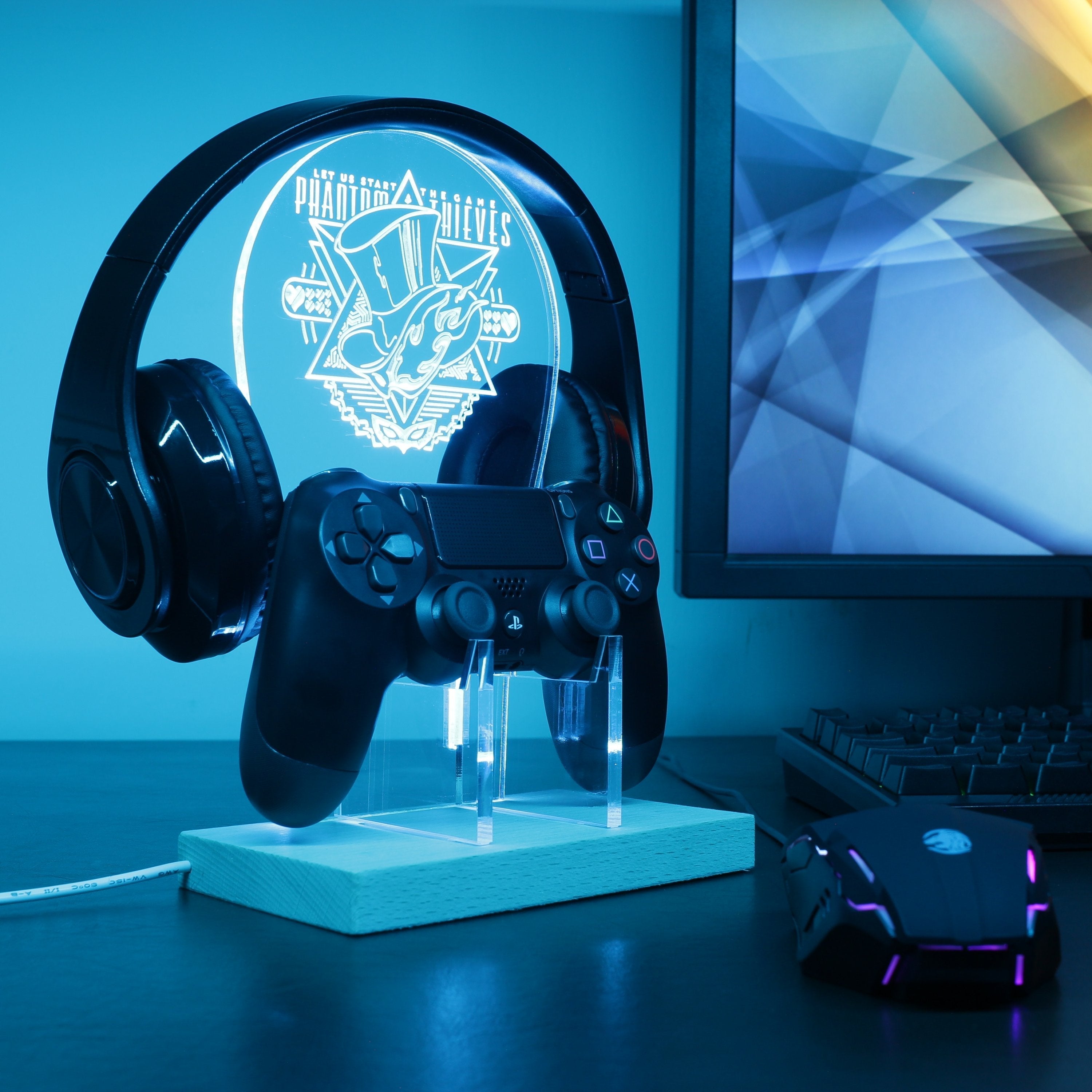 Persona 5 LED Gaming Headset Controller Stand