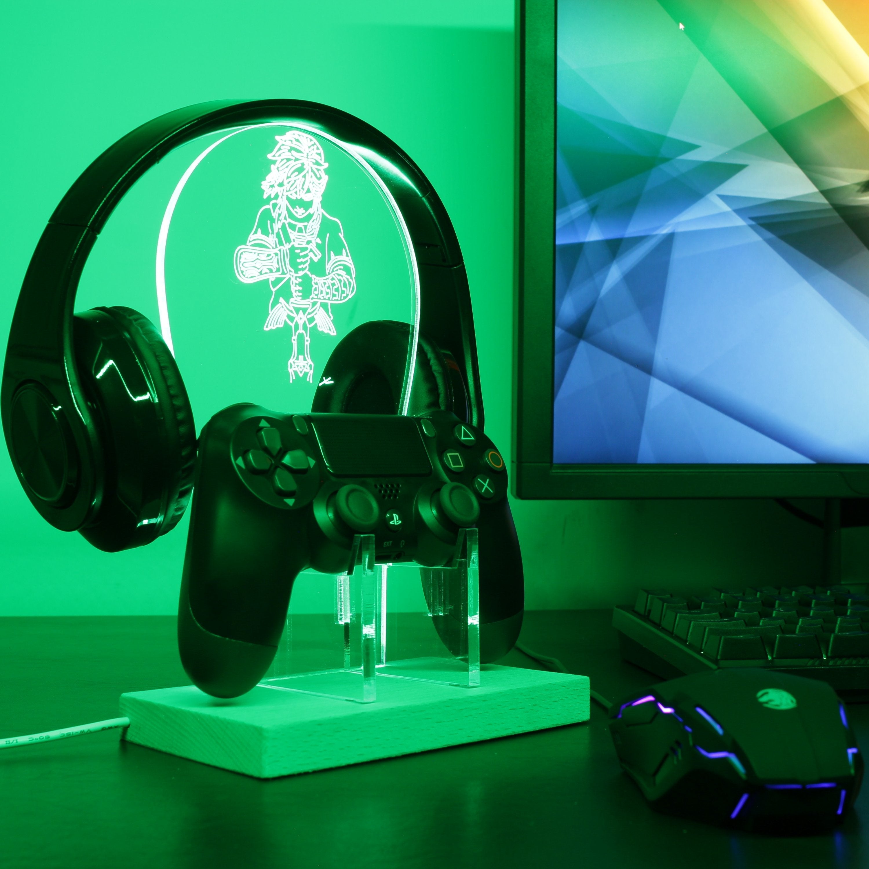 Zelda Link LED Gaming Headset Controller Stand