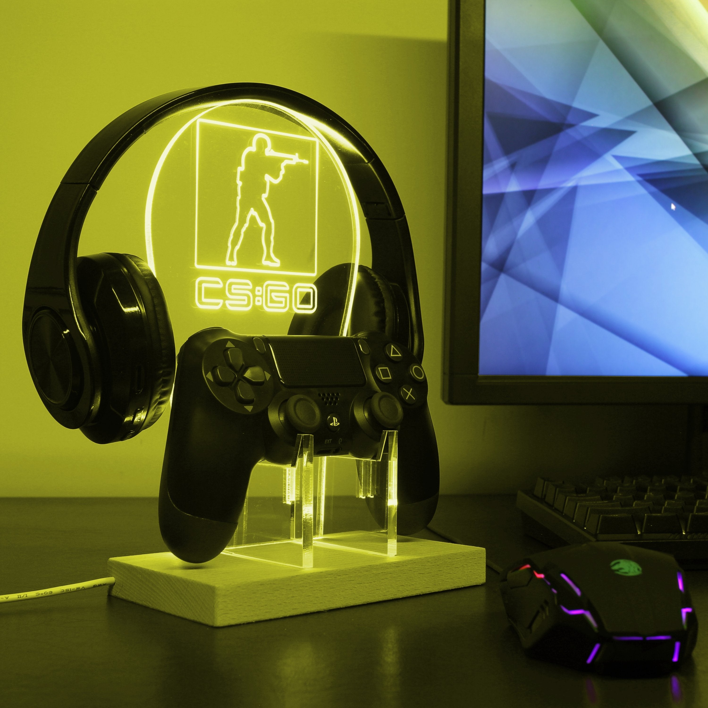 CSGO LED Gaming Headset Controller Stand