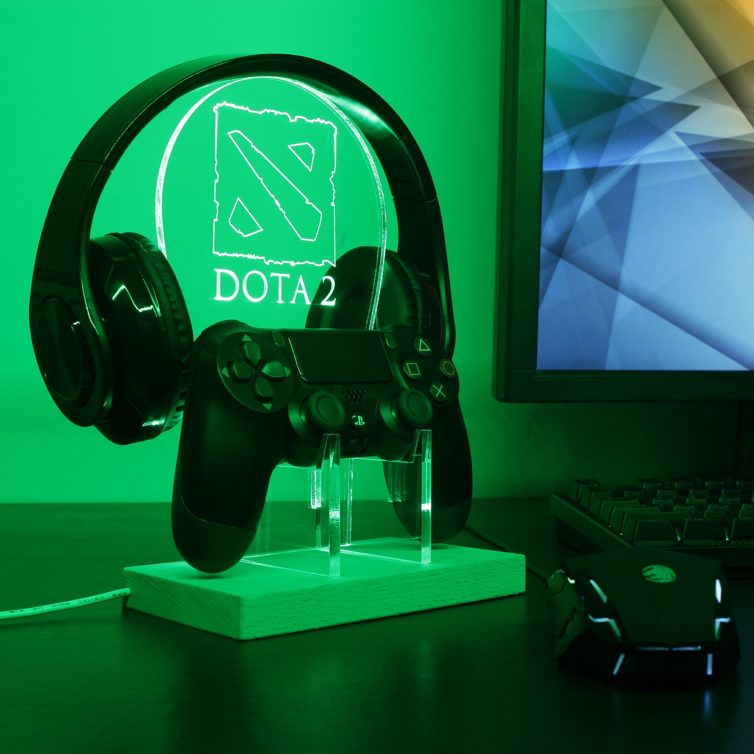 Dota 2 LED Gaming Headset Controller Stand