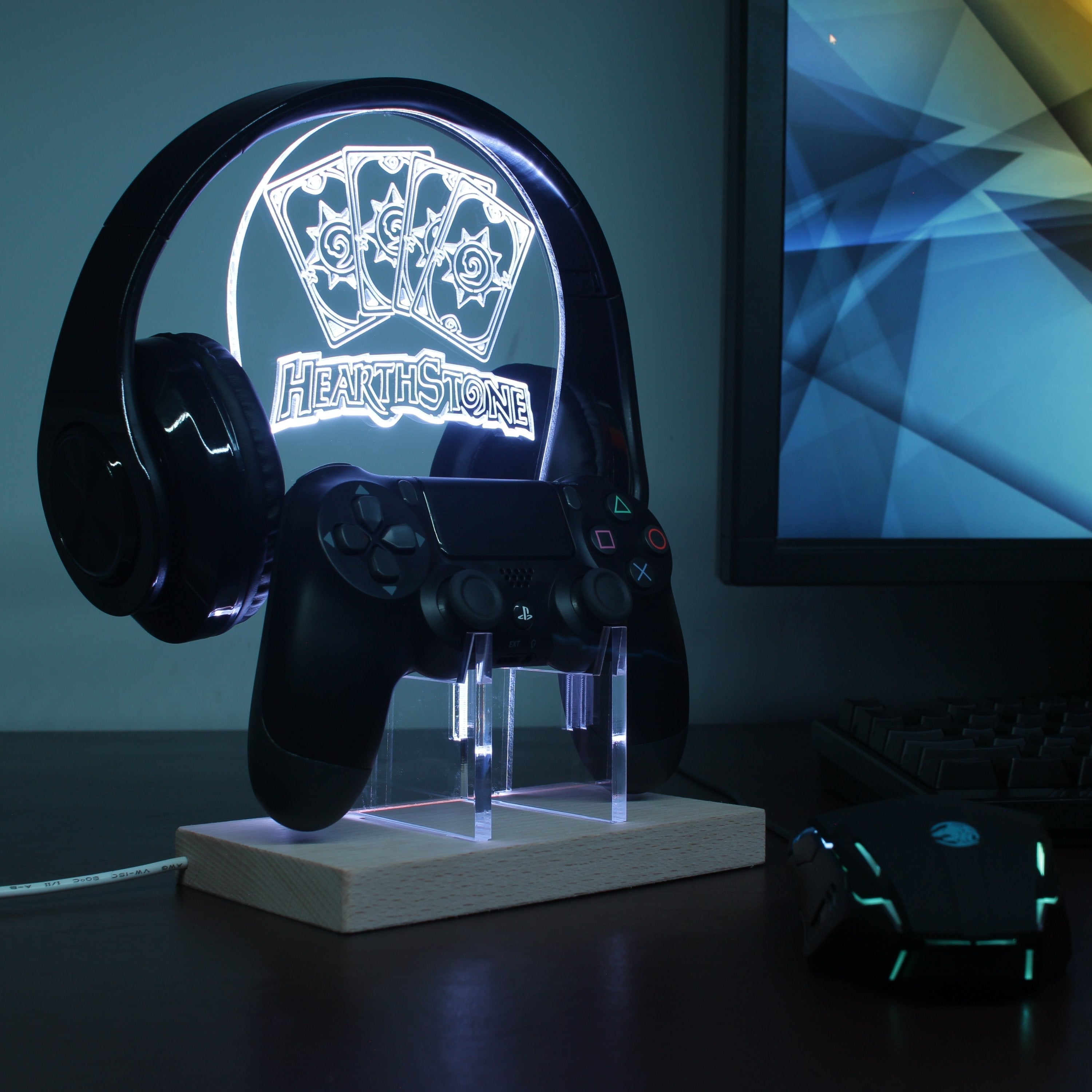 Hearthstone LED Gaming Headset Controller Stand