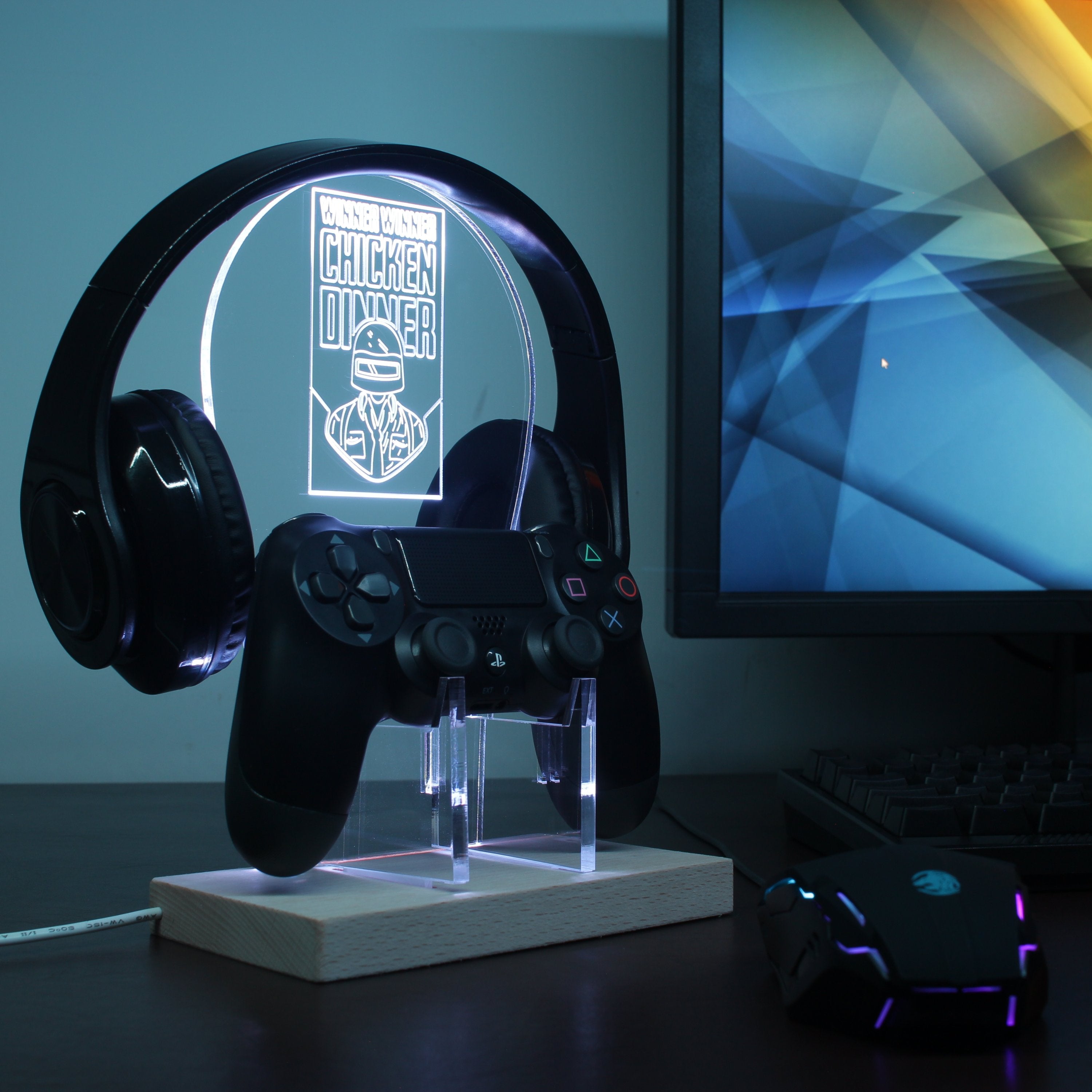 BATTLEGROUNDS PUBG LED Gaming Headset Controller Stand