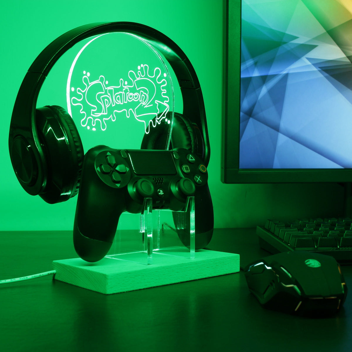 Splatoon 2 LED Gaming Headset Controller Stand | PRO LED SIGN